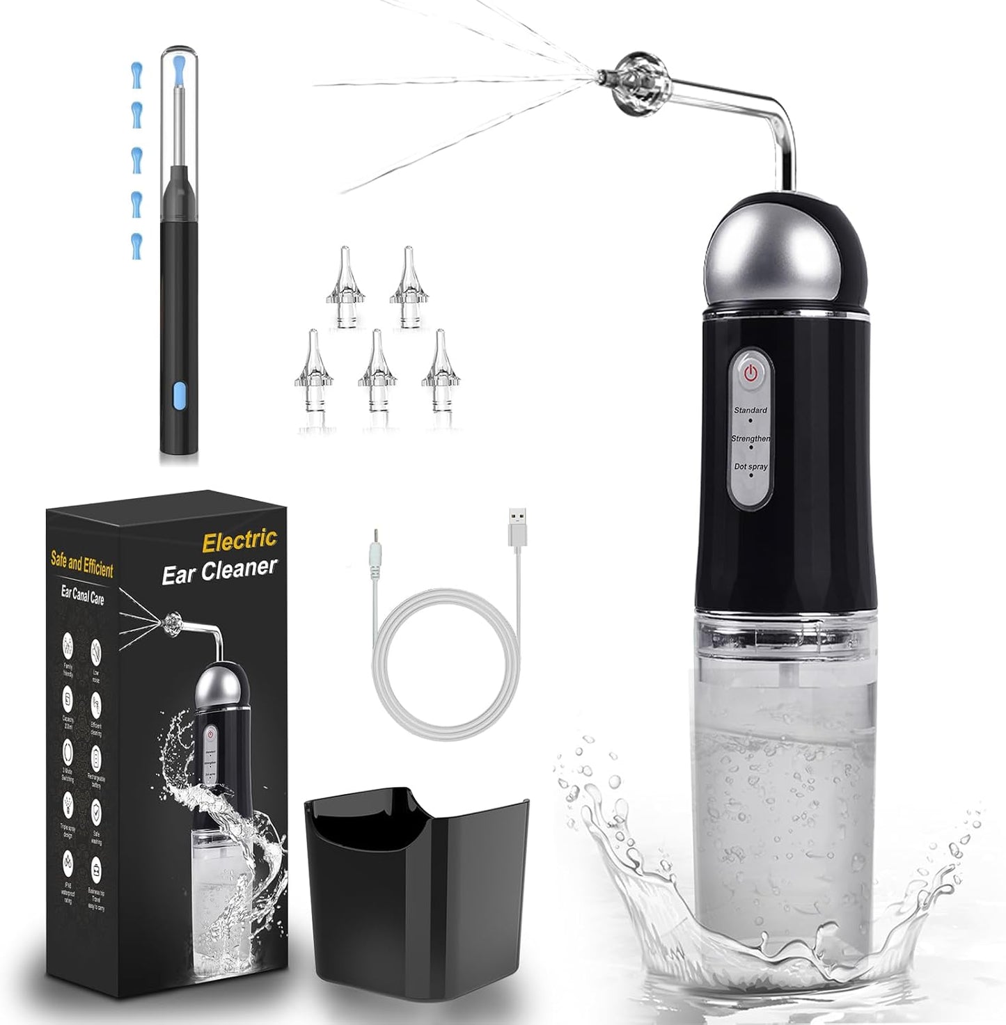 Ear Wax Removal, Ear Wax Removal Tool Camera, Safe and Effective Electric Ear Cleaner & Ear Cleaner with Camera (2 Pack)