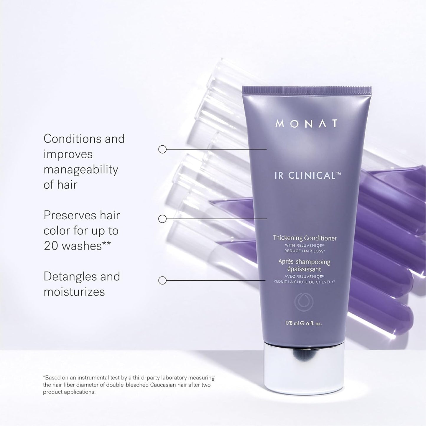 MONAT IR Clinical System – Complete Hair Care Restoration Kit with Thickening Shampoo, Conditioner & Thinning Defense Serum – Strengthens, Protects, & Revives Hair for Thicker, Fuller-Looking Results