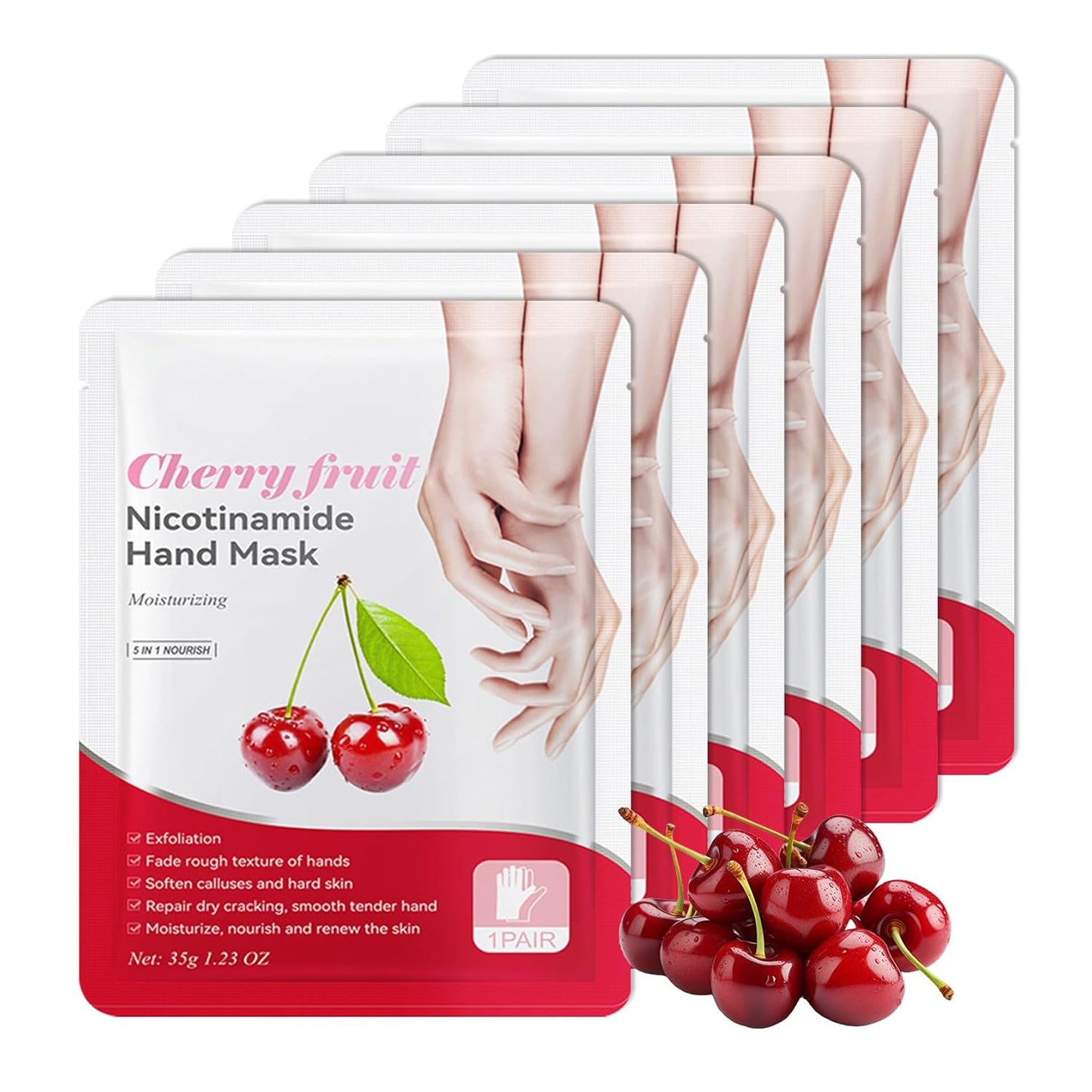 6 Pairs Hand Masks Moisturizing Gloves, Hydrating Hand Mask Moisturizer Gloves Care for Dry Cracked Hands, Smooth Long Lasting Soft Firming Hand Mask Gift Set for Men Women（J