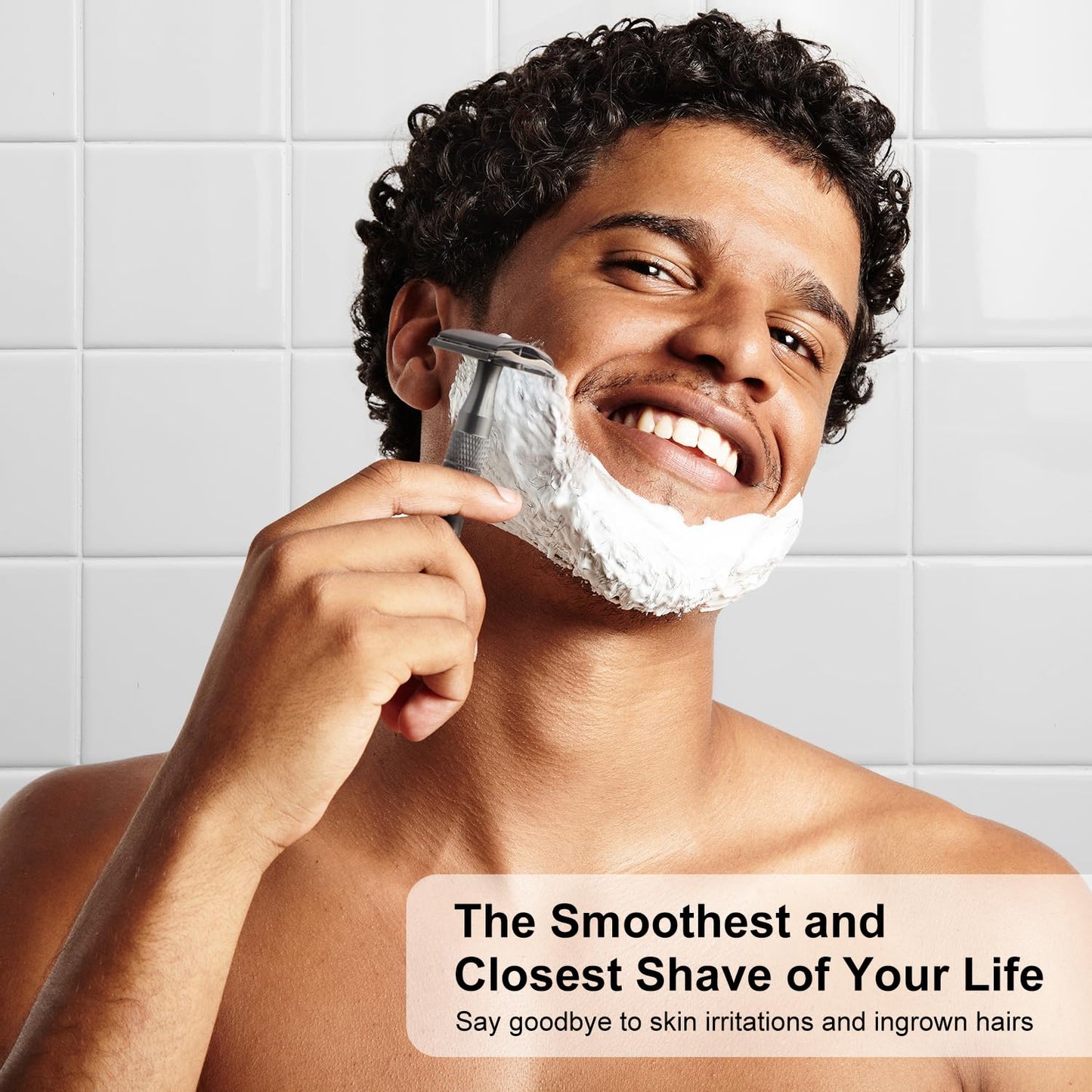 Gun Black Safety Razor, Single Blade Razors for Men, with 10 Platinum Coated Stainless Steel Double Edge Safety Razor Blades, Smooth & Close Shave, Plastic Free, Sustainable