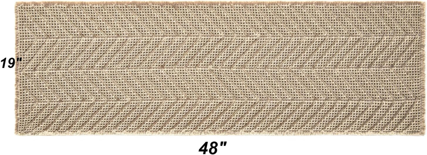 Bathroom Floor Mat,Boho Bathroom Mat,Super Absorbent Bath Rug,Bathroom Rugs Non Slip Washable, Quick Dry Shower Mats, Ultra Soft Bath Mat Towel,Brown,19"*48"