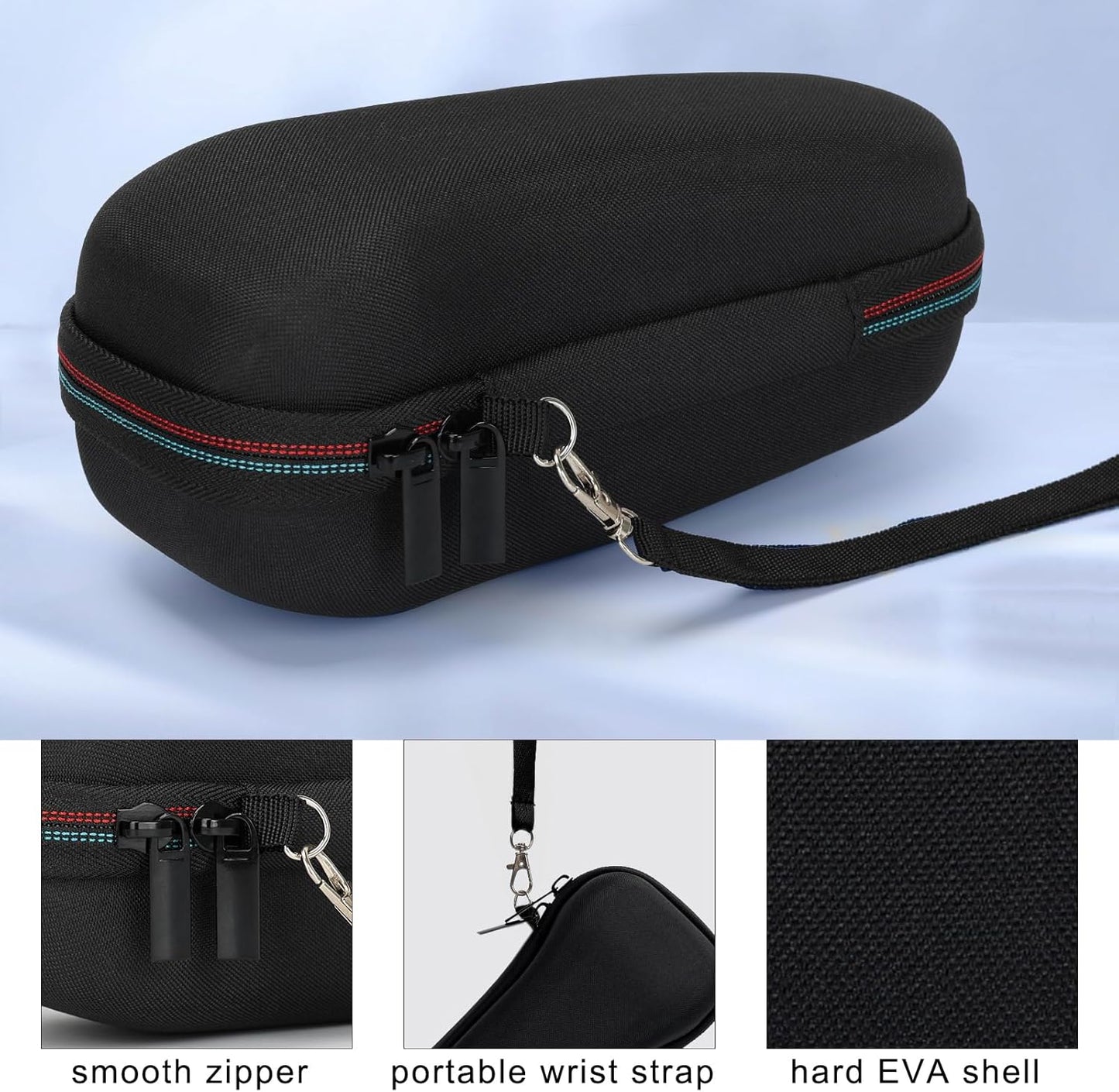 Travel Shaver Organizer - EVA Hard Protective Holder for Braun Series 3/5/6/7/8/9 Electric Shavers, Compact & Durable Design for Men’s Grooming Essentials, Fits All Accessories (Black)