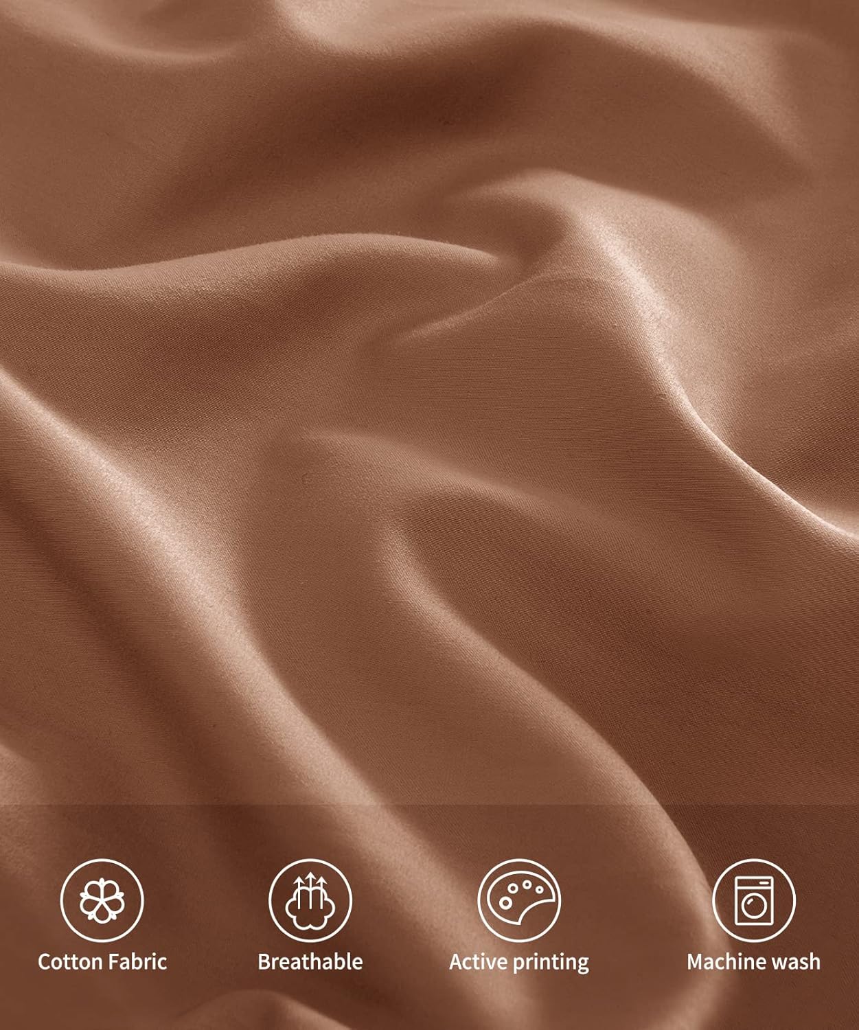 Warmstar Cotton Body Pillow Cover 1 Pack, 600 Thread Count Body Pillow case 20"x54", Long Body Pillow Case Cover Soft Breathable with Envelope Closure,Coffee Brown