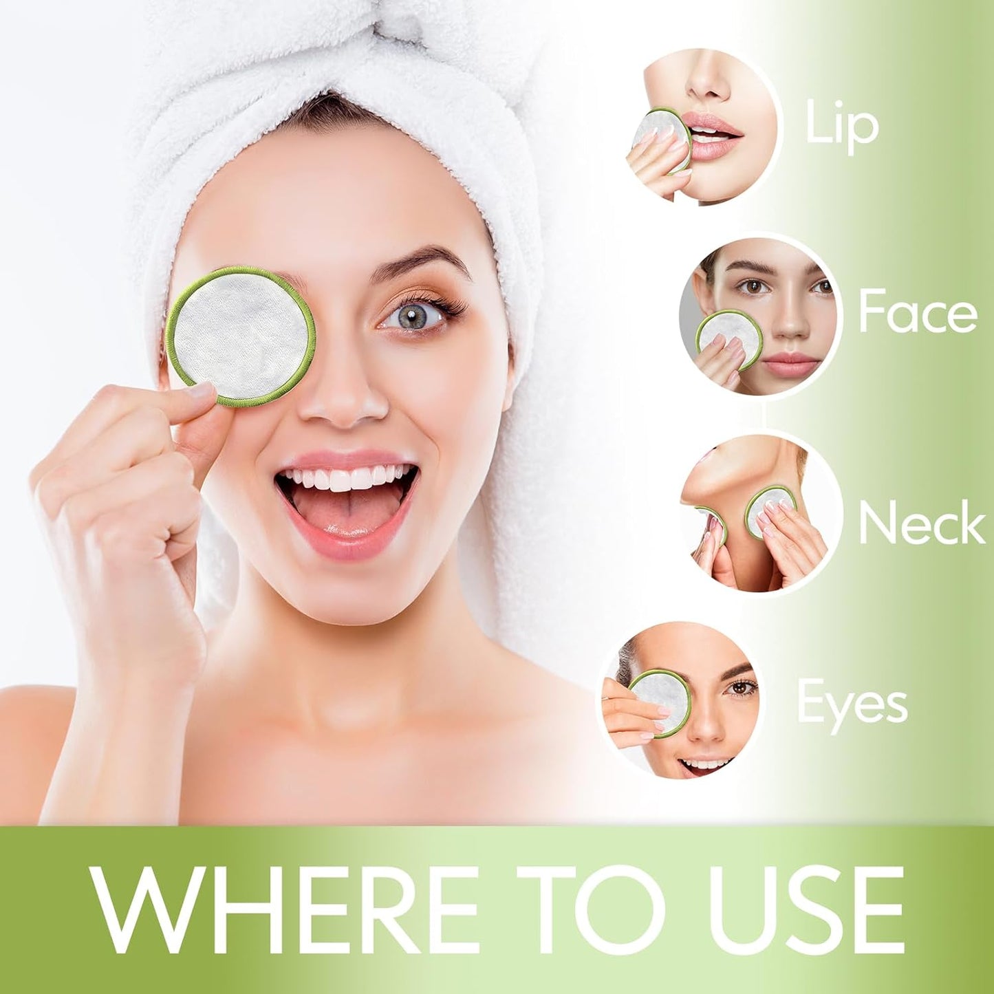 28 Pack Reusable Cotton Rounds with Washable Laundry Bag and Round Box|Travel Essentials for Skincare, Makeup Remover Pads and Storage|Reusable Makeup Remover Pads