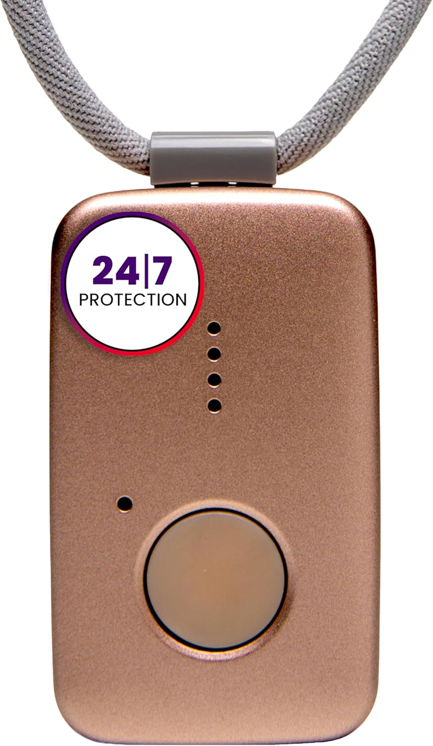 Medical Guardian MGMini | Medical Alert Device for Seniors | Water-Resistant, Emergency Call Button, 24/7 Monitoring, Step Counter, GPS Tracking | Monthly Subscription Required | Rose Gold
