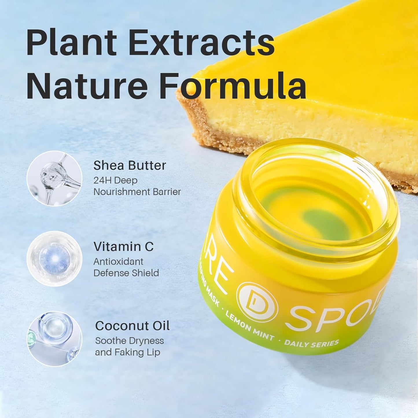 3-in-1 Dual-Color Sleeping Lip Mask Set – Blueberry, Grape and Lemon, Hydration & Repair for Dry Cracked Lips, Infused with Vitamin C, Lip Moisturizer for Nourishing Lips, 1.26 Fl Oz