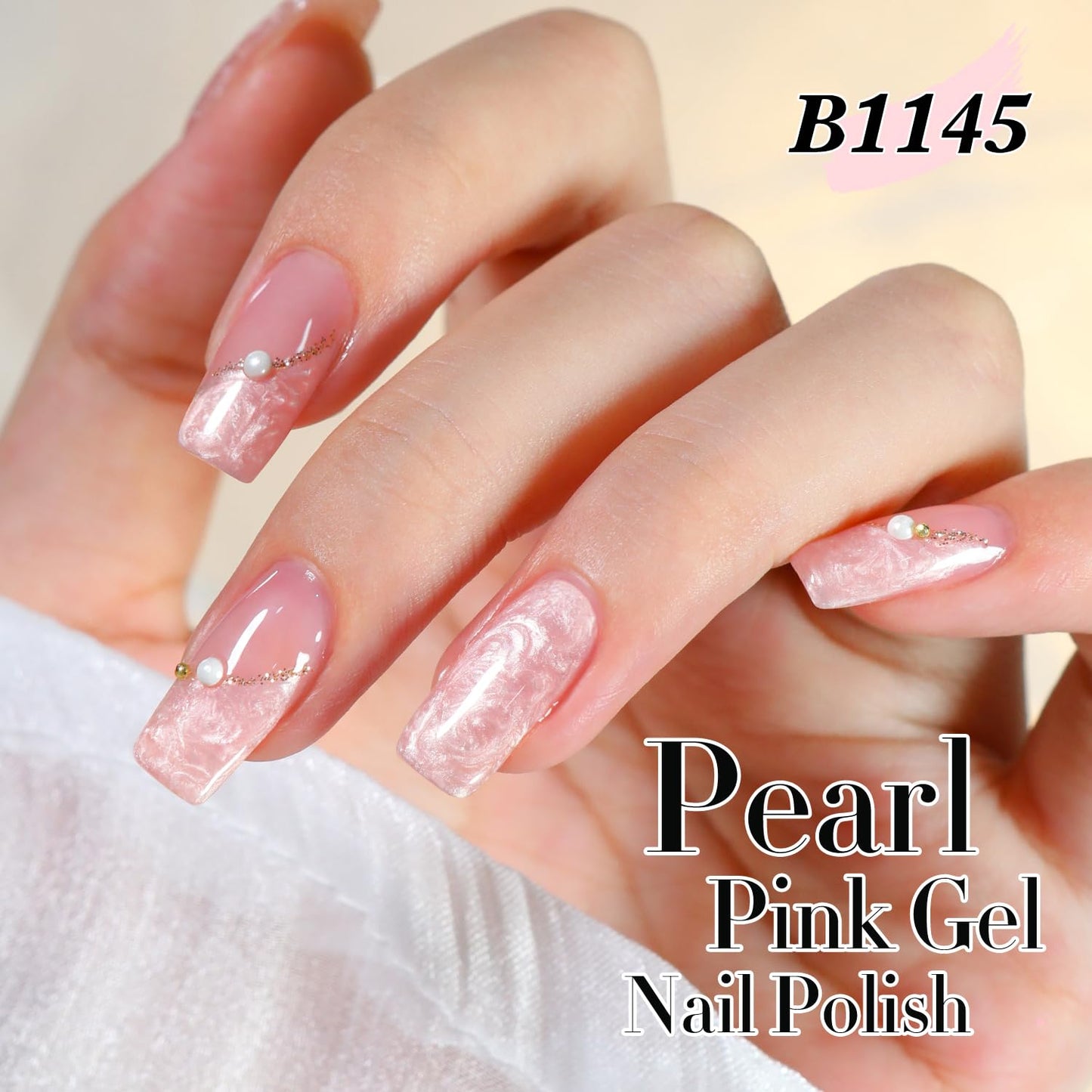 Double Rhythm Gel Nail Polish Set of 6 Colors Baby Light Pastel Milky Nail Polish Starter Kit Art DIY Salon Home (Pearl White Pink Green Blue Yellow Purple,Kit 30)