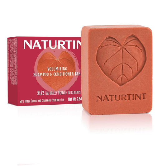 Naturtint Shampoo & Conditioner Bar (Cinnamon) - Naturally Derived Ingredients, Cruelty Free, All Hair Types, Travel Approved
