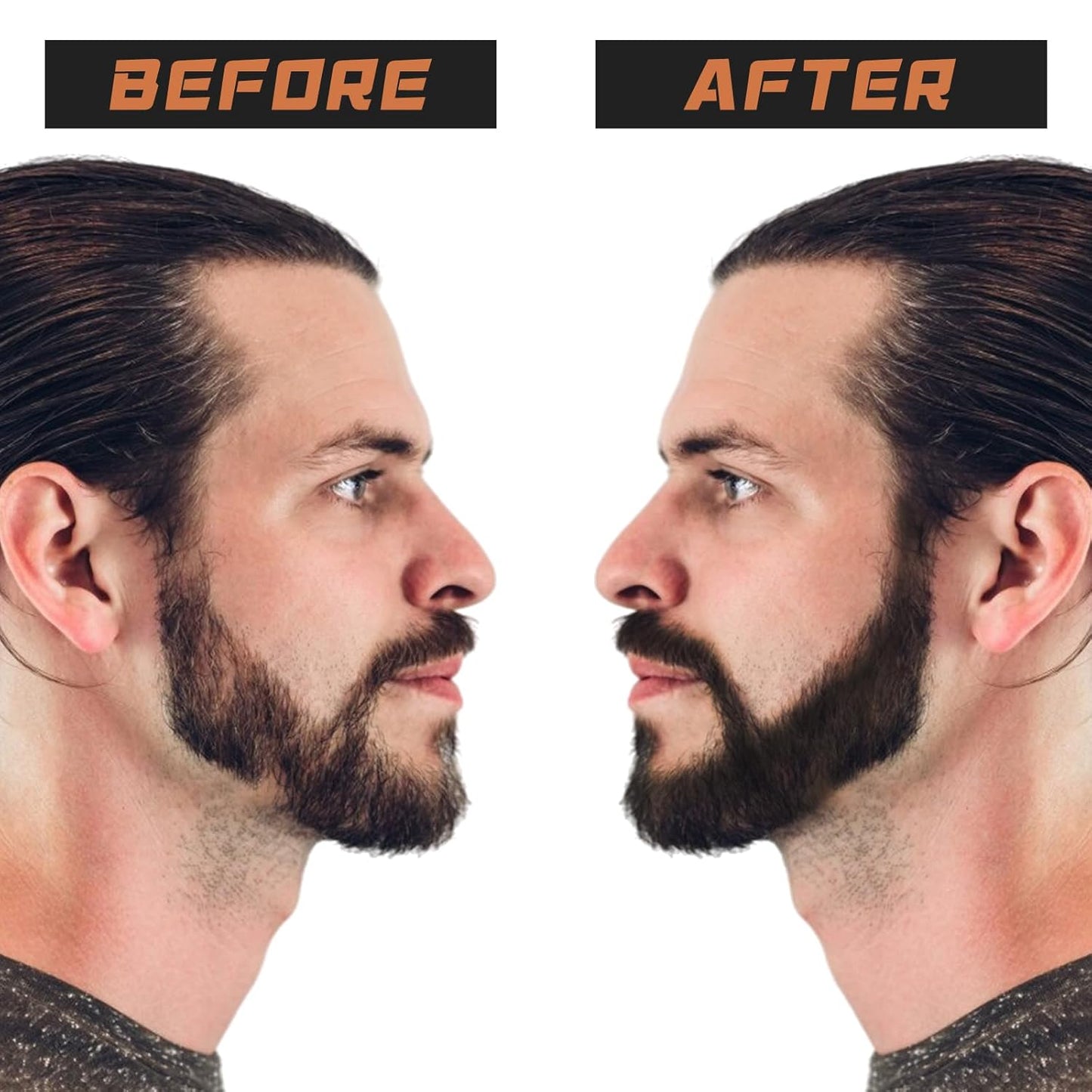 2pc Dual-Ended Beard Pencils: Spiral Brush & Wax for Precise Styling, Shaping - Natural Look for Beard, Mustache & Brows