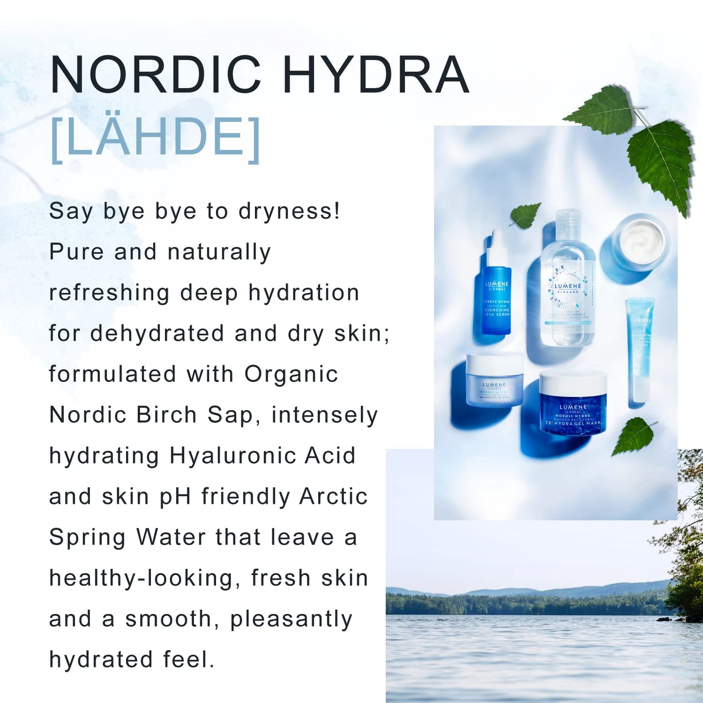 Lumene Nordic Hydra Moisturizing Prebiotic Oil-Cocktail - Nurturing Bi-Phase Face Oil for Dehydrated Skin & Skin Barrier Repair - Essential Nordic Mix & Hydrating Oil for Dry Skin (30ml)