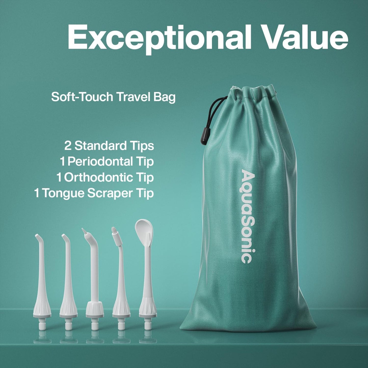 AquaSonic Water Flosser - Cordless Rechargeable Water Flossers for Teeth Cleaning - Waterproof Aqua Flosser, Portable Oral Irrigator for Dental Cleaning with 5 Jet Tips – Braces Home Travel