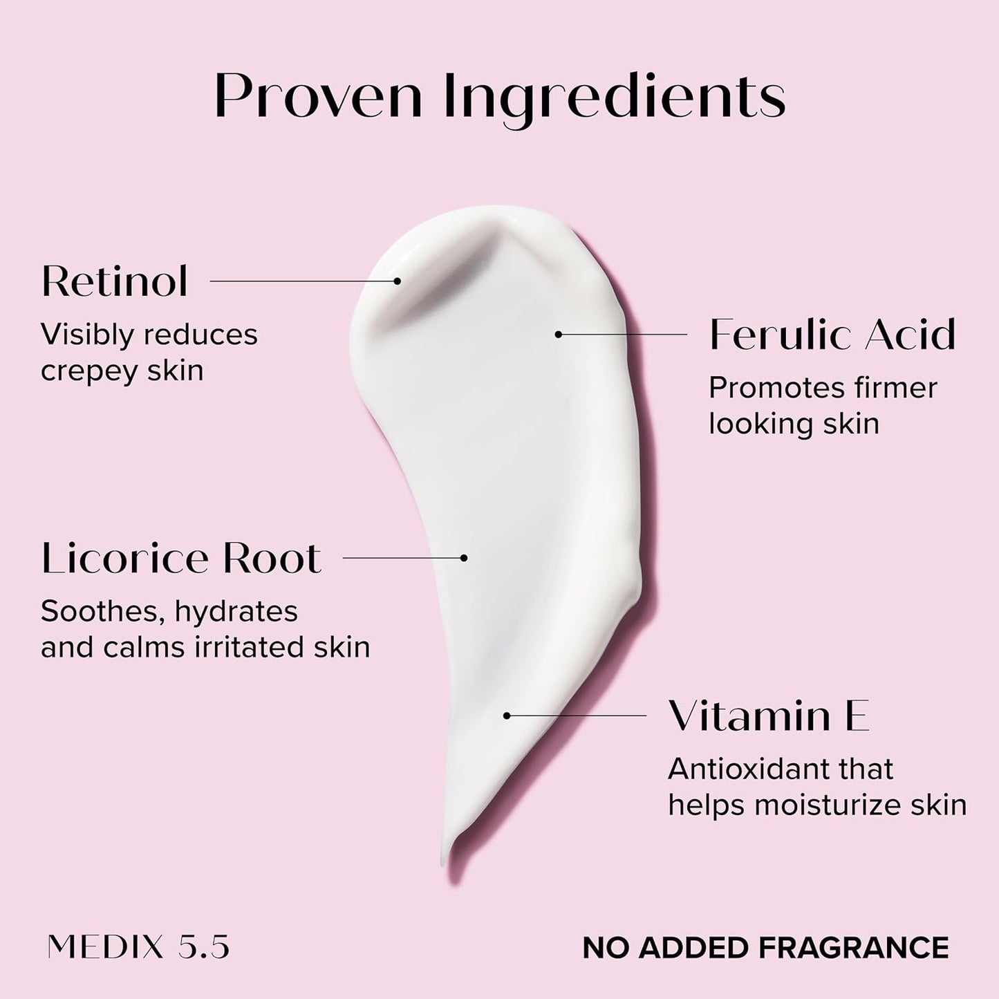 MEDIX Fragrance Free Firming Retinol Body Lotion + 3% Hyaluronic Acid Serum Booster 2pc Skin Care Set | Crepey Skin Care Treatment | Anti Aging Body Cream & Face Moisturizer For Crepe Skin & Dry Skin