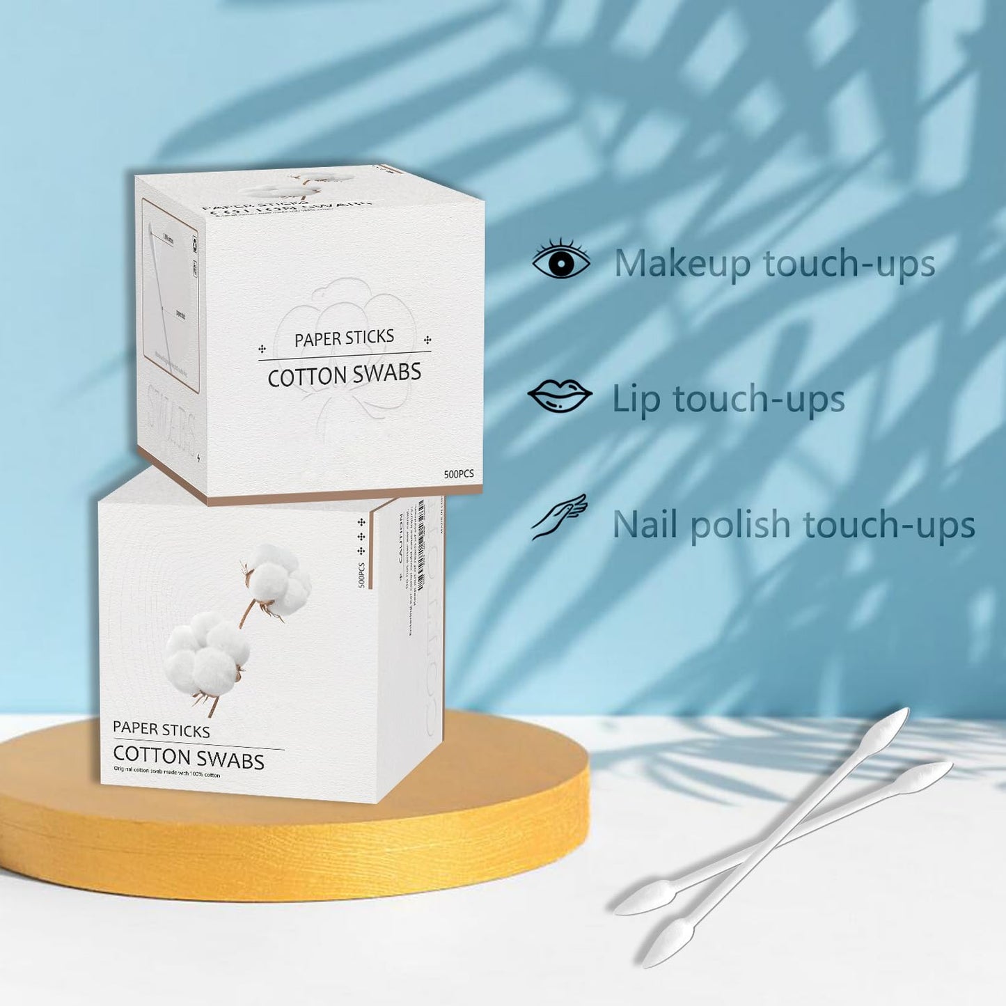 Pointed Tip Cotton Swabs,2000 count Cotton Buds,Double Precision Tips with Paper Stick for Personal Care and Makeup