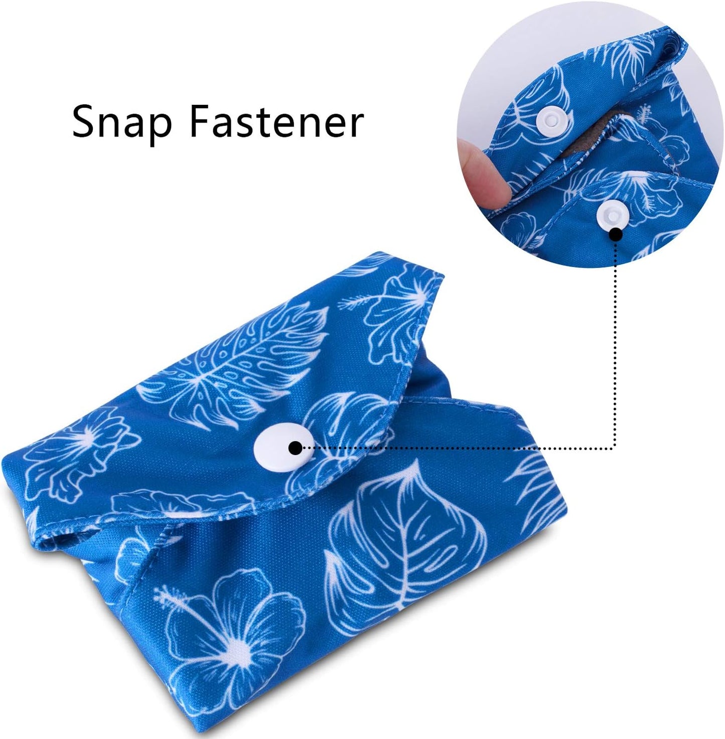 Teamoy 10pcs Cloth Panty Liners, Reusable Sanitary Pads with Wet Bag, Washable Cloth Menstrual Pads with Charcoal Absorbency Layers (Plant Styles, 3pcsx7.9 Purple+4pcsx10 Blue+3pcsx11.6 Brown)