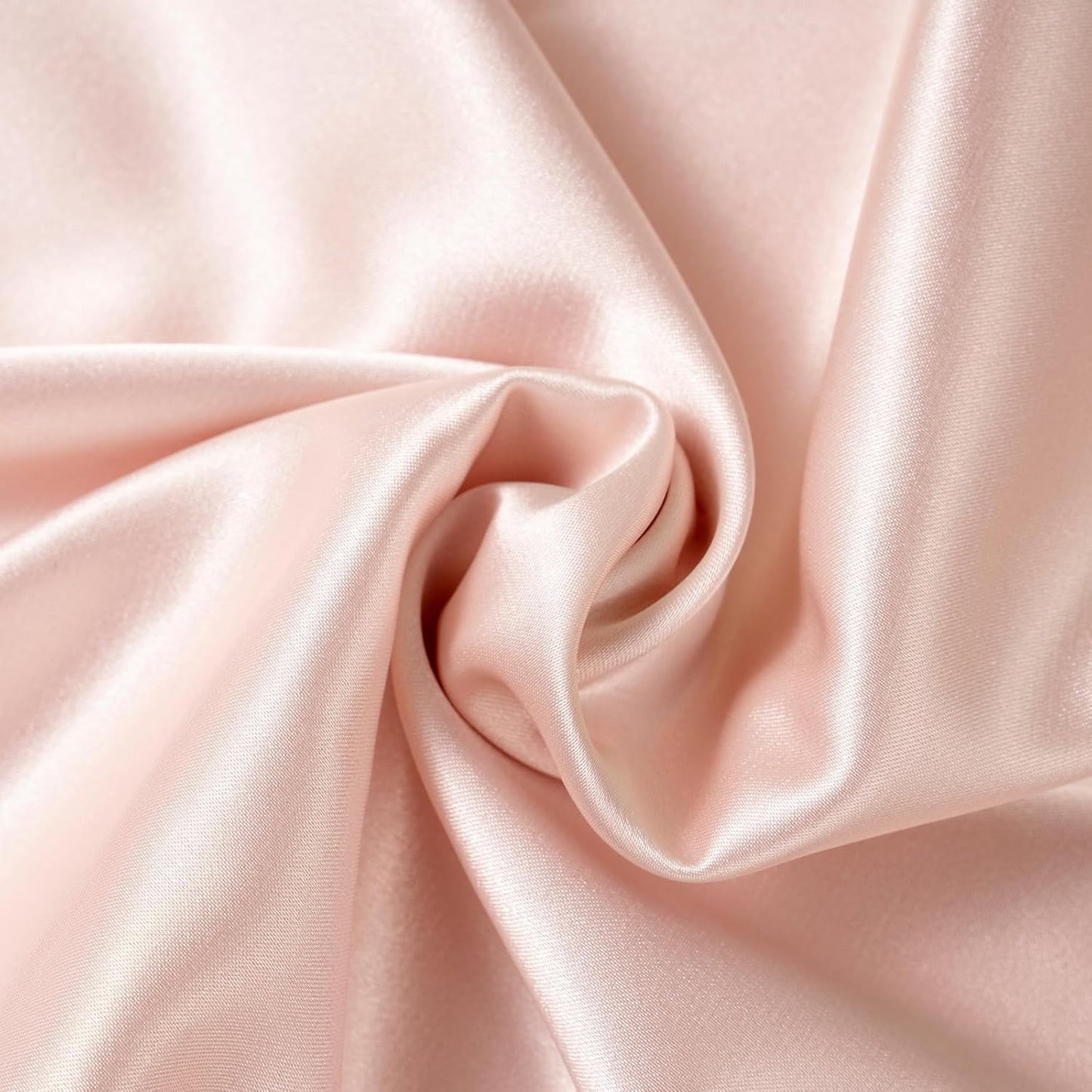 Vegan Silk Sleep Set, Vegan Silk Pillowcase with Large Scrunchie and Eye Mask for Hair and Skin, Self Care Essential Satin Night Routine Kit (Blush Color)