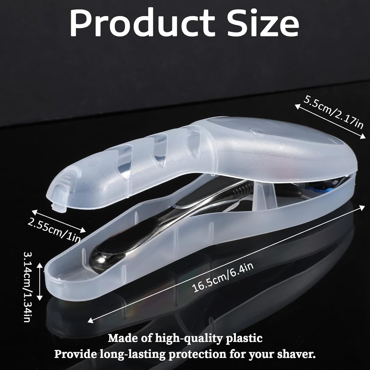 Razor Cover Travel Men Clear Portable Manual Razor Protector Universal Shaver Holder Protector Case Organizer Men's Shaver and Blade Refills Case Transparent Plastic Box Cover Container Storage
