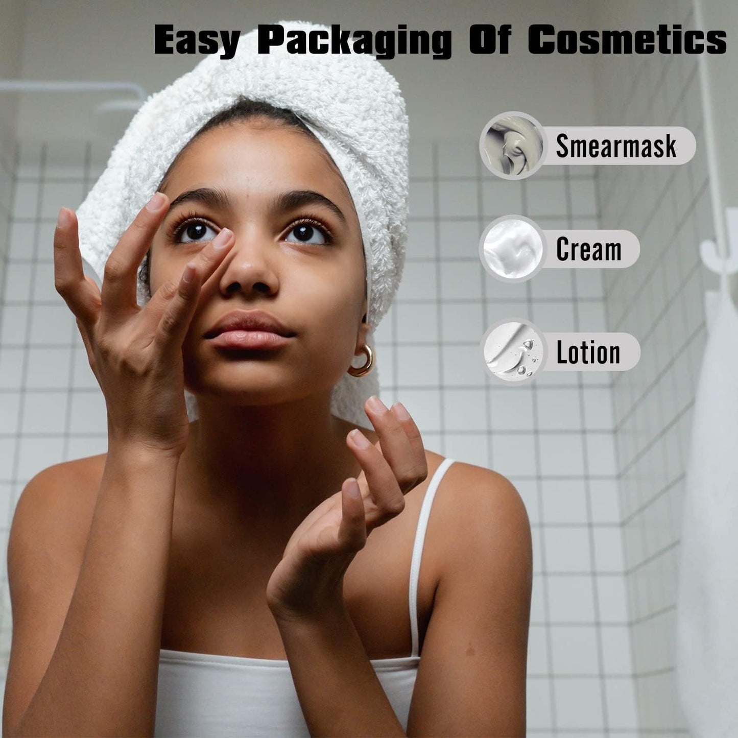 1OZ/30ML Clear Airless Pump Bottles, Lotion Dispenser Travel with Pump, Vacuum Plastic Travel Size Lotion Bottle for Foundation, Creams, Cosmetic(6 Pack)