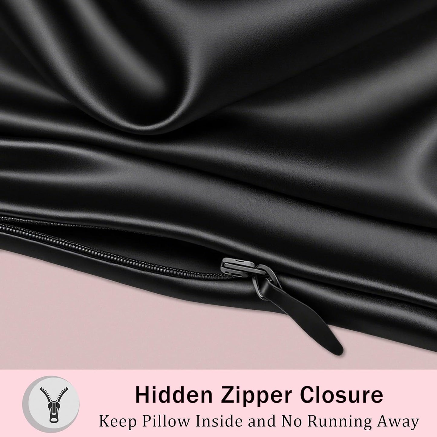 Mulberry Silk Pillow Cases Queen Size Set of 2, Ultra Smooth Soft Breathable Cooling Pillow Cases for Hot Sleepers, Silk Satin Pillowcases 2 Pack with Zipper for Hair and Skin, Gifts for Women