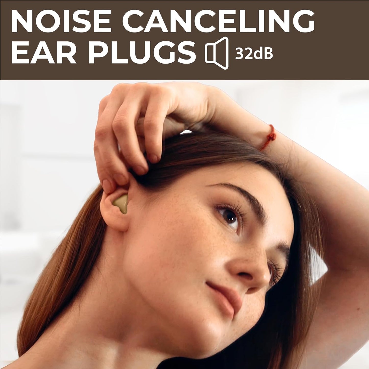 Peace&Quiet PQ Silicone Ear Plugs for Sleeping - 15 Wax Earplugs for Sleep and Swimming Ear Plugs, Soft Ear Covers for Sleeping and Water, Noise Cancelling 32Db, (15 Pillows), Skin Tone