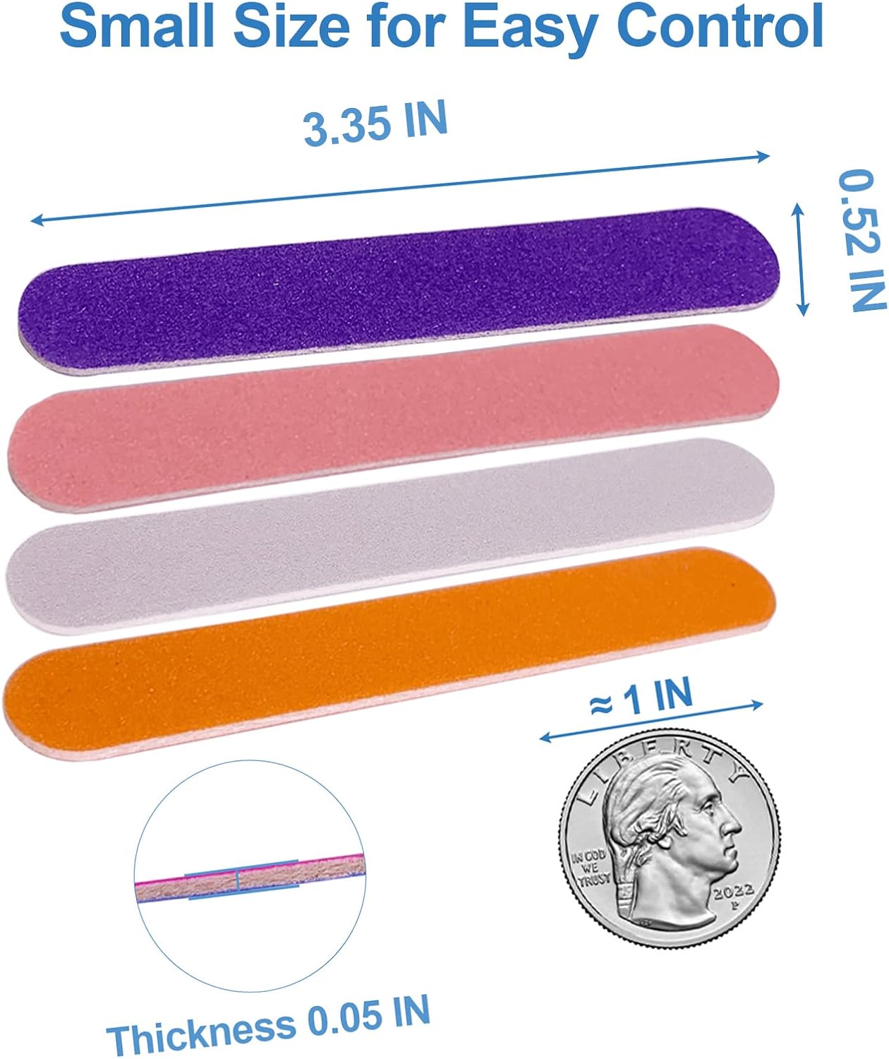 Mini Nail Files Bulk (400 Pcs), Double Sided Emery Board Nail File for Nature Nails, Manicure Tool Set Disposable Colorful Nail File for Home Salon Use Travel Size Men Women Kids Wood Board