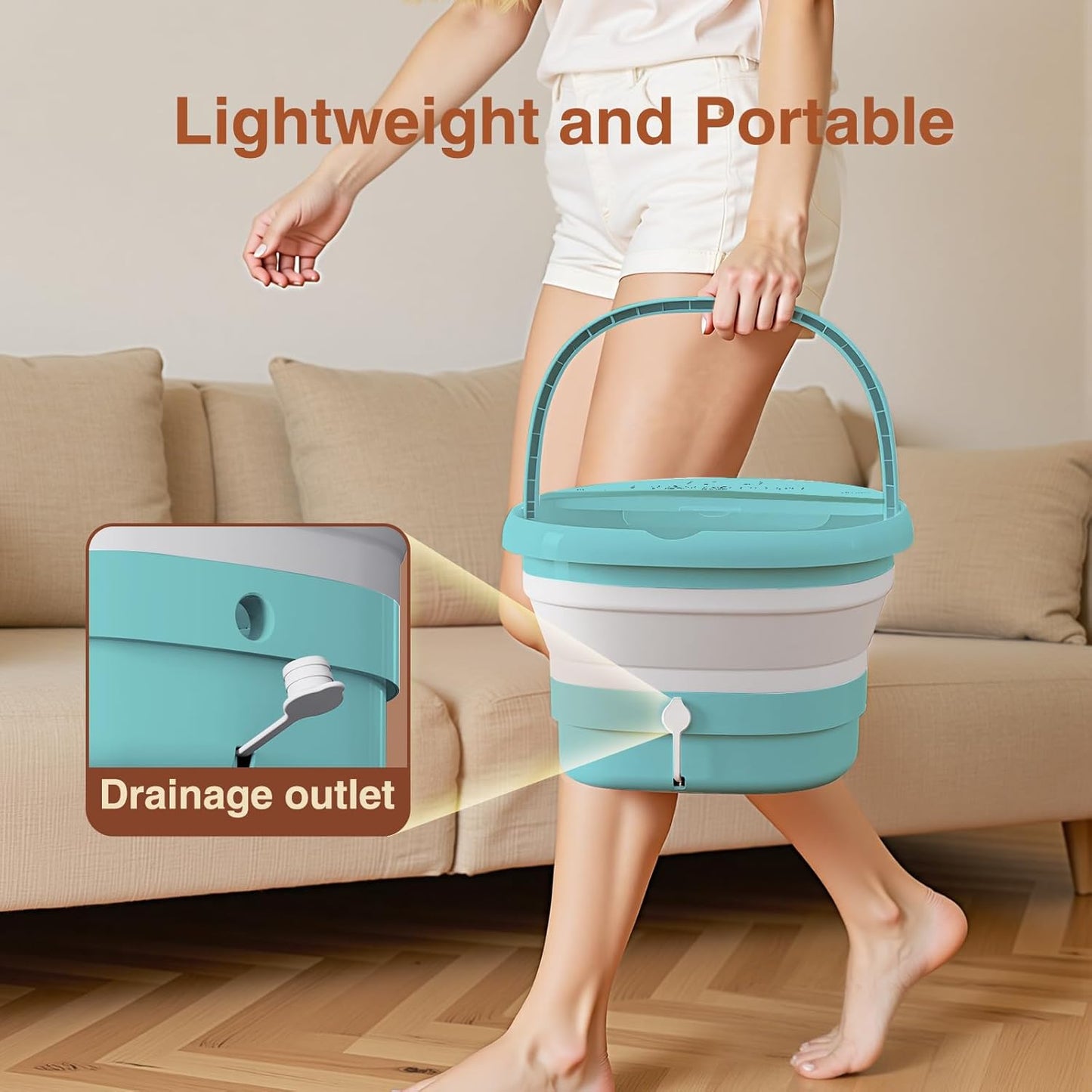 Pedicure Foot Spa with Bubble and Heat,Collapsible Foot Soaking Tub with Remote Control,Pedicure Tools for Feet,Foot Bath Soak Tub Gift for Women/Men,Mom/Dad