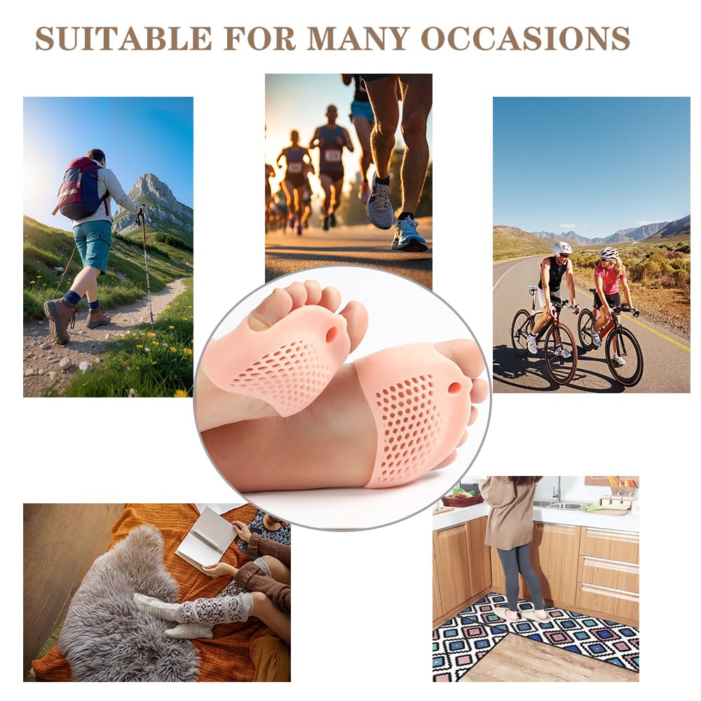 4Pcs Gel Toe Separators, Metatarsal Pads, Bunion Corrector Cushion, Toe Spacers, Ball of Foot Cushions, Soft&Breathable, Idea for Mortons Neuroma,Blisters,Diabetic Feet,Hammer Toe,Rapid Pain Relief