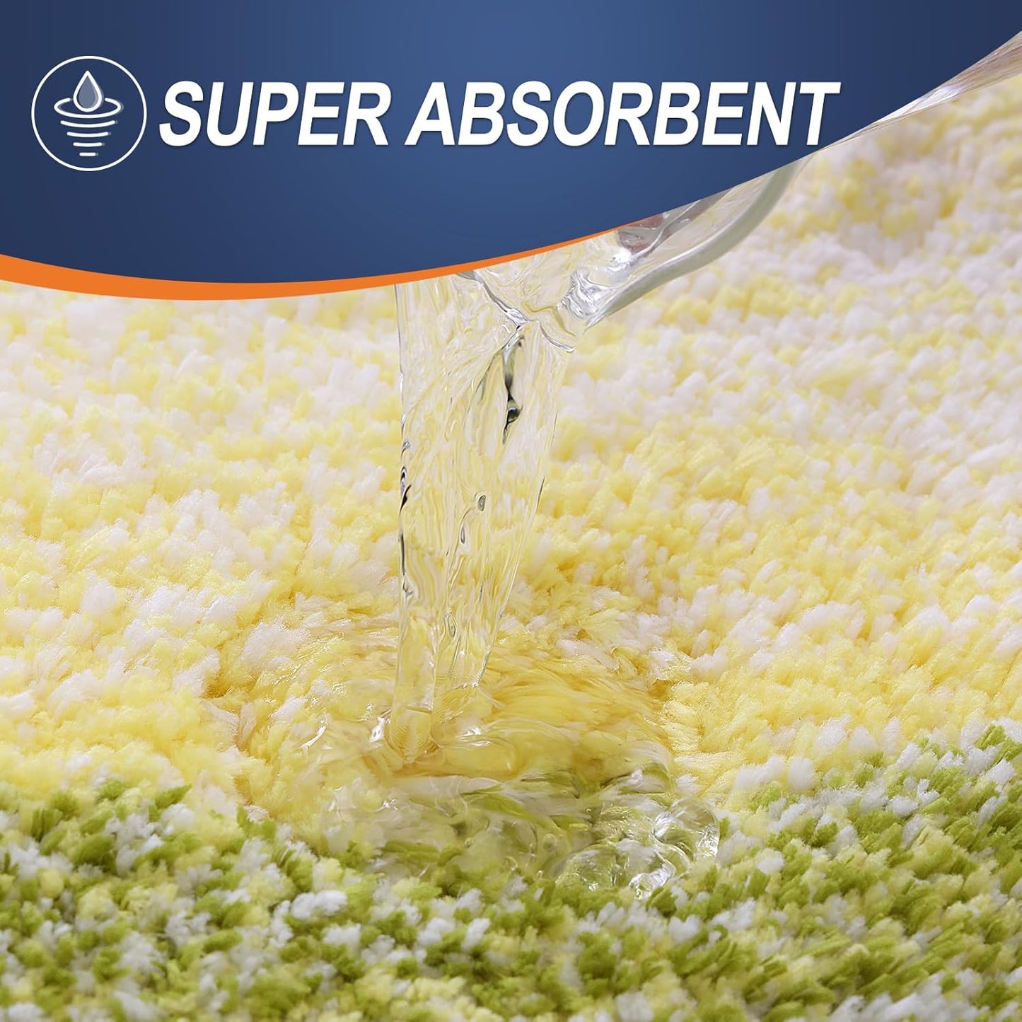 OLANLY Luxury Toilet Rugs U-Shaped 24x20, Extra Soft and Absorbent Microfiber Bathroom Rugs, Non-Slip Plush Shaggy Bath Mat, Machine Wash Dry, Contour Bathroom Mats for Toilet Base, Olive Green