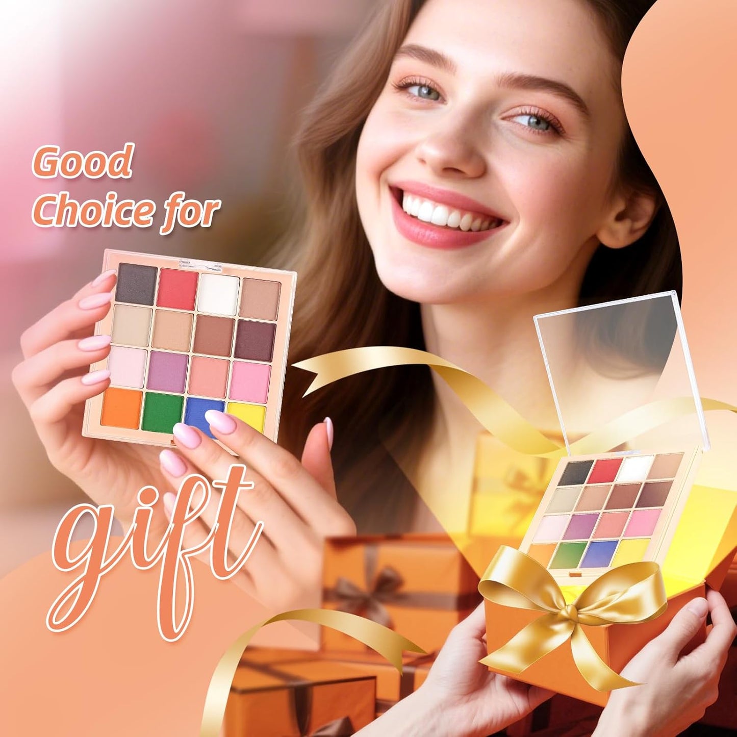 Nail Pigment Powder Palette Set, 16 Colors Ombre Nail Powder Palette with 100pcs Sponges & Tweezers French Aura Nails Ombre Nail Brush Nail Long-lasting Manicure Art DIY Accessories 09 Set