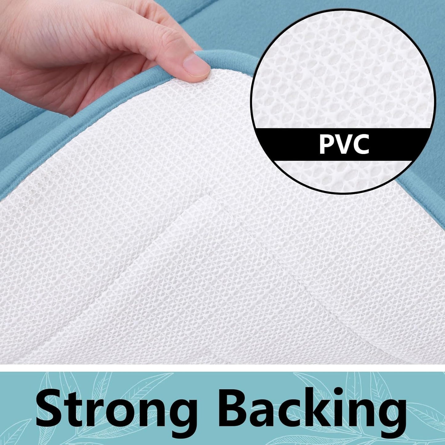 Arotive Memory Foam Bathroom Rug Mat 54x24, Ultra Soft and Absorbent Bath Mat, Machine Wash Dry, Comfortable Bath Rug Carpet for Bathroom Floor, Tub and Shower, Blue