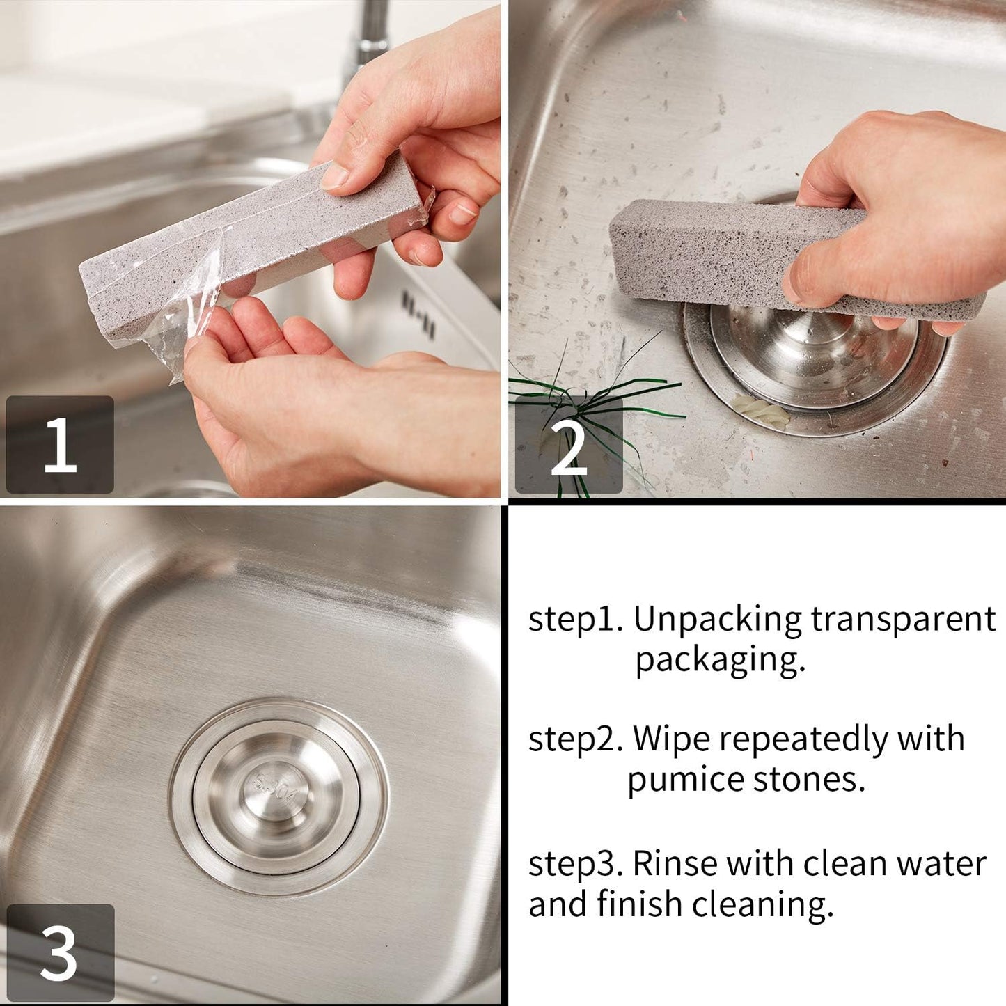 Chinco 36 Packs Pumice Stick for Cheaning, Pumice Scouring Stone Pad Removing Stain Grime Without Leaving Scratches for Kitchen Oven Stove Home Bathroom Toilet Pool House Cleaning Supplies