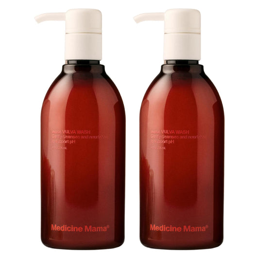 Medicine Mama's Apothecary Vmagic Gentle Feminine Wash pH Balanced to Cleanse and Rejuvenate Intimate Skin with Chamomile, Collagen, Vitamin E and Sage – Hormone Free — 8 oz, 2-Pack