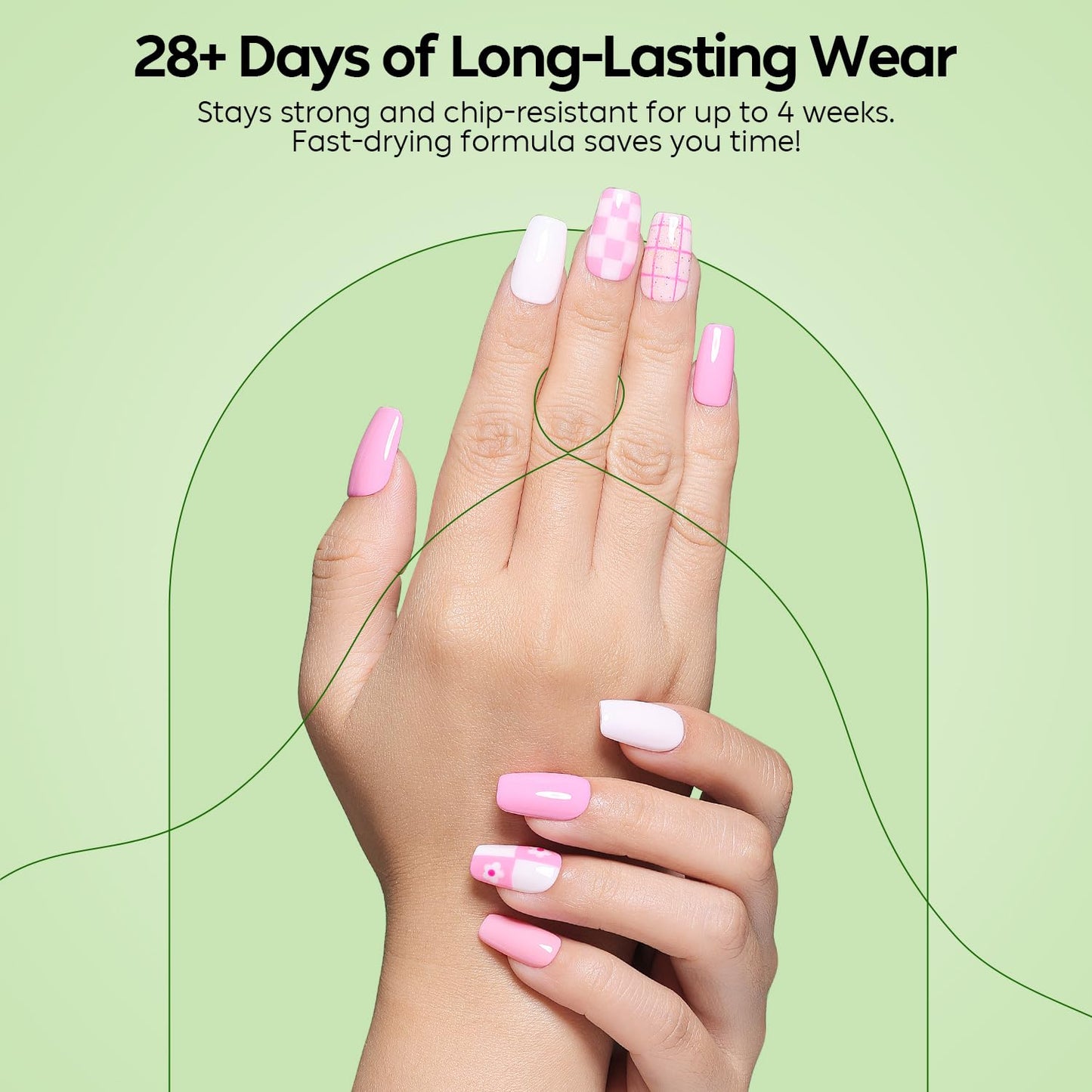 Luxbon 12 pcs Gel Nail Polish Set - Summer Color Set Long Lasting Gel Polish, uv led Soak Off Nail Art Designs Manicure Kit 005