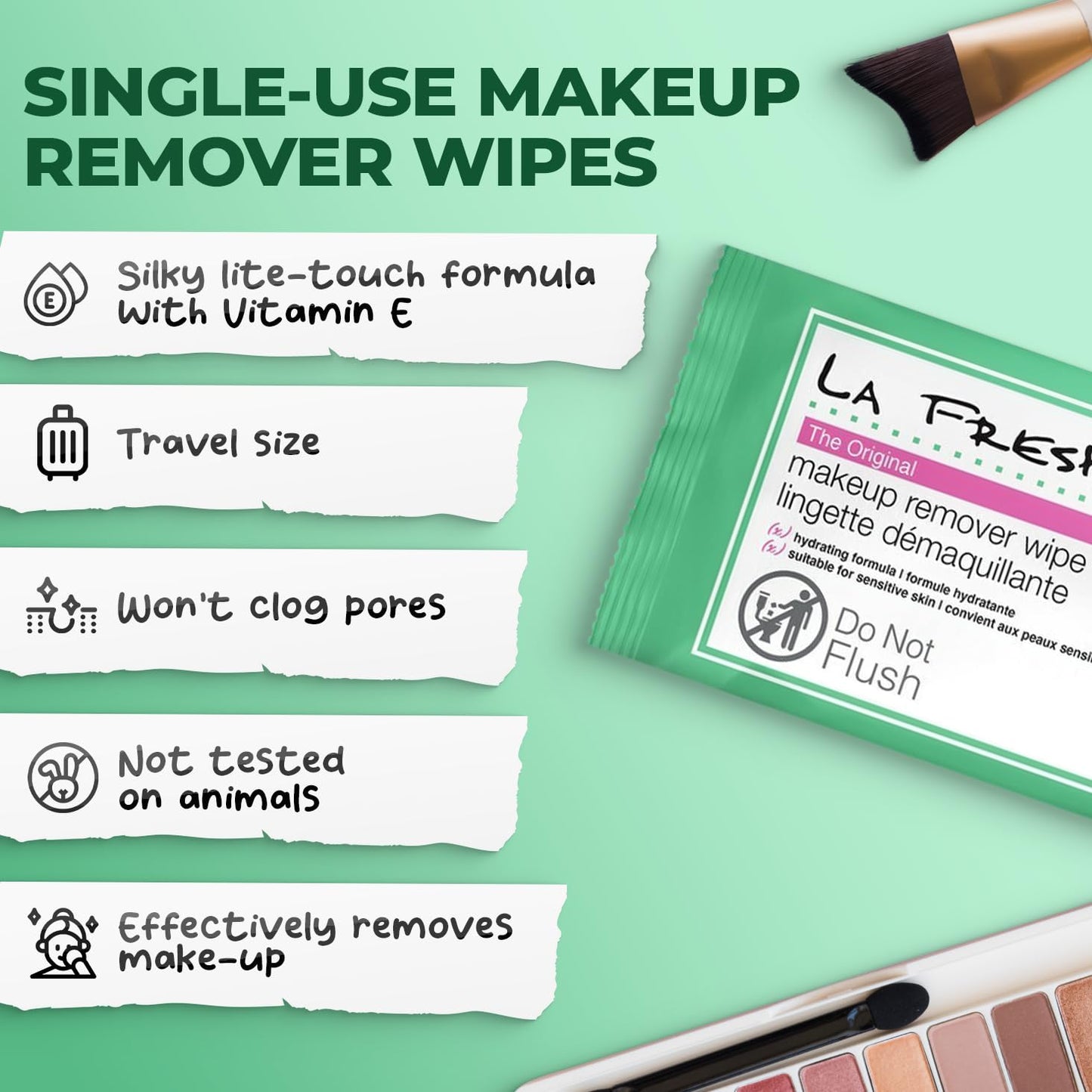 La Fresh Makeup Remover Cleansing Face Wipes Case of 600ct Facial Towelettes with Vitamin E for Waterproof Makeup