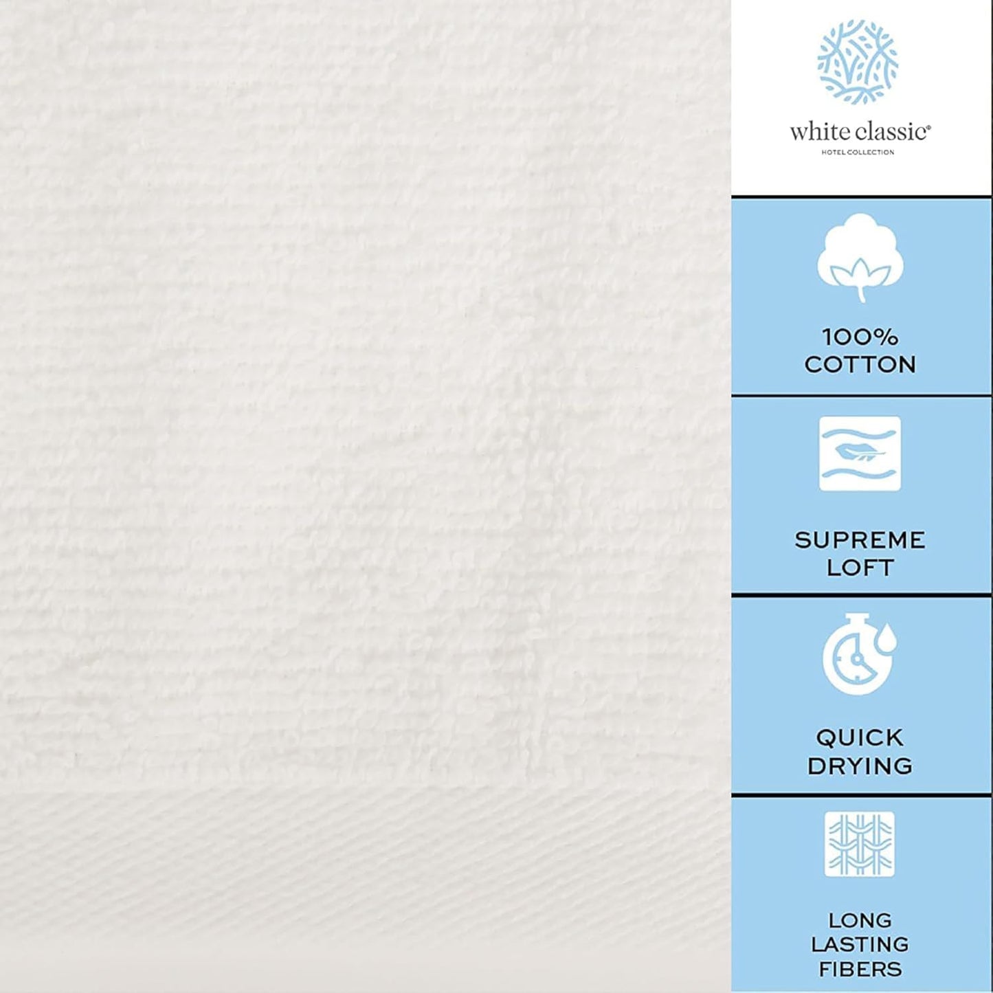 Premium 100% Cotton Washcloths - 12x12 Inch Soft, Absorbent & Quick Drying - Set of 12 Face Towels for Bathroom, Makeup Removal, and Baby Care - Durable & Fade Resistant - Grey And White