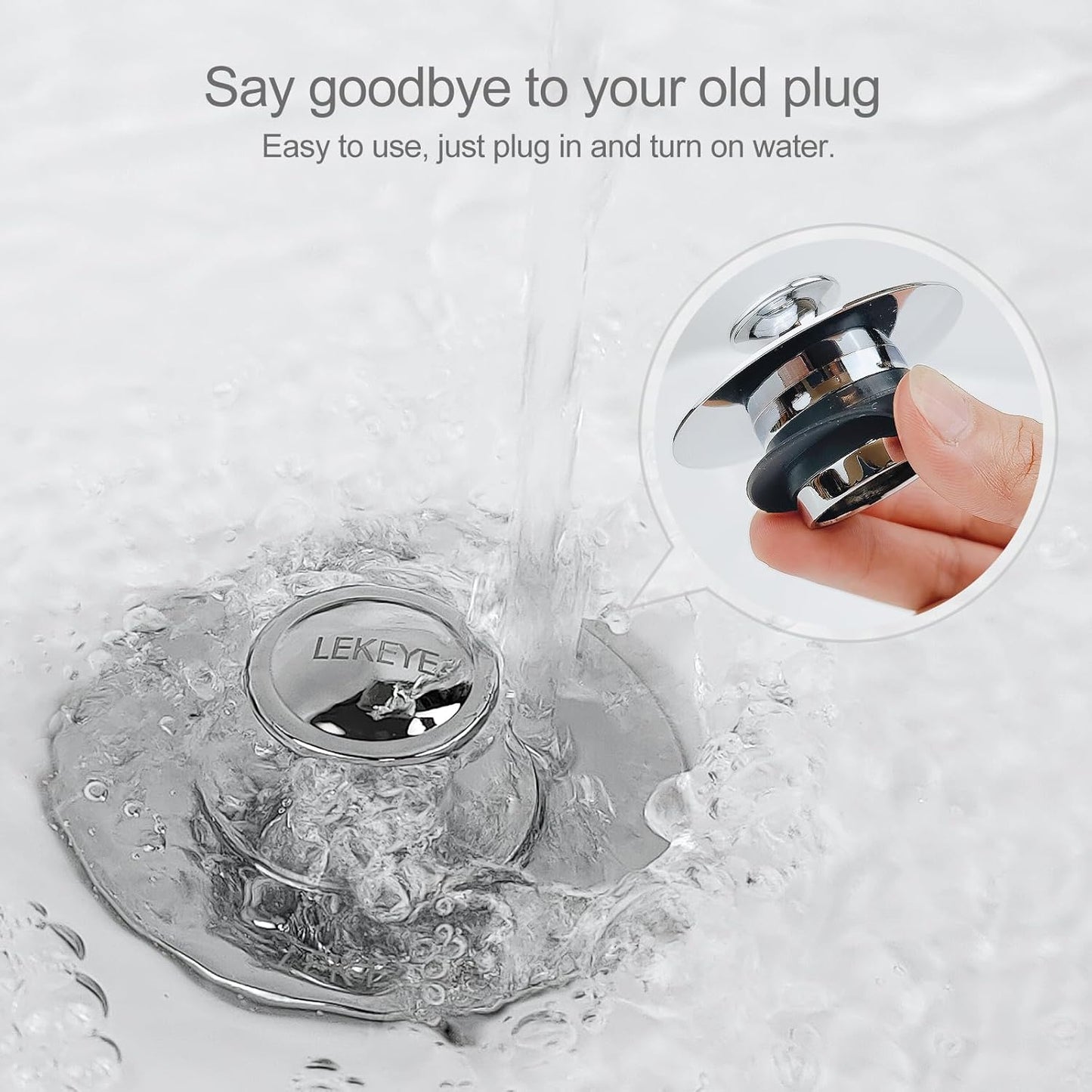 LEKEYE Shower Drain Hair Catcher | Bathtub Stopper/Strainer Stainless Steel Drain Protector