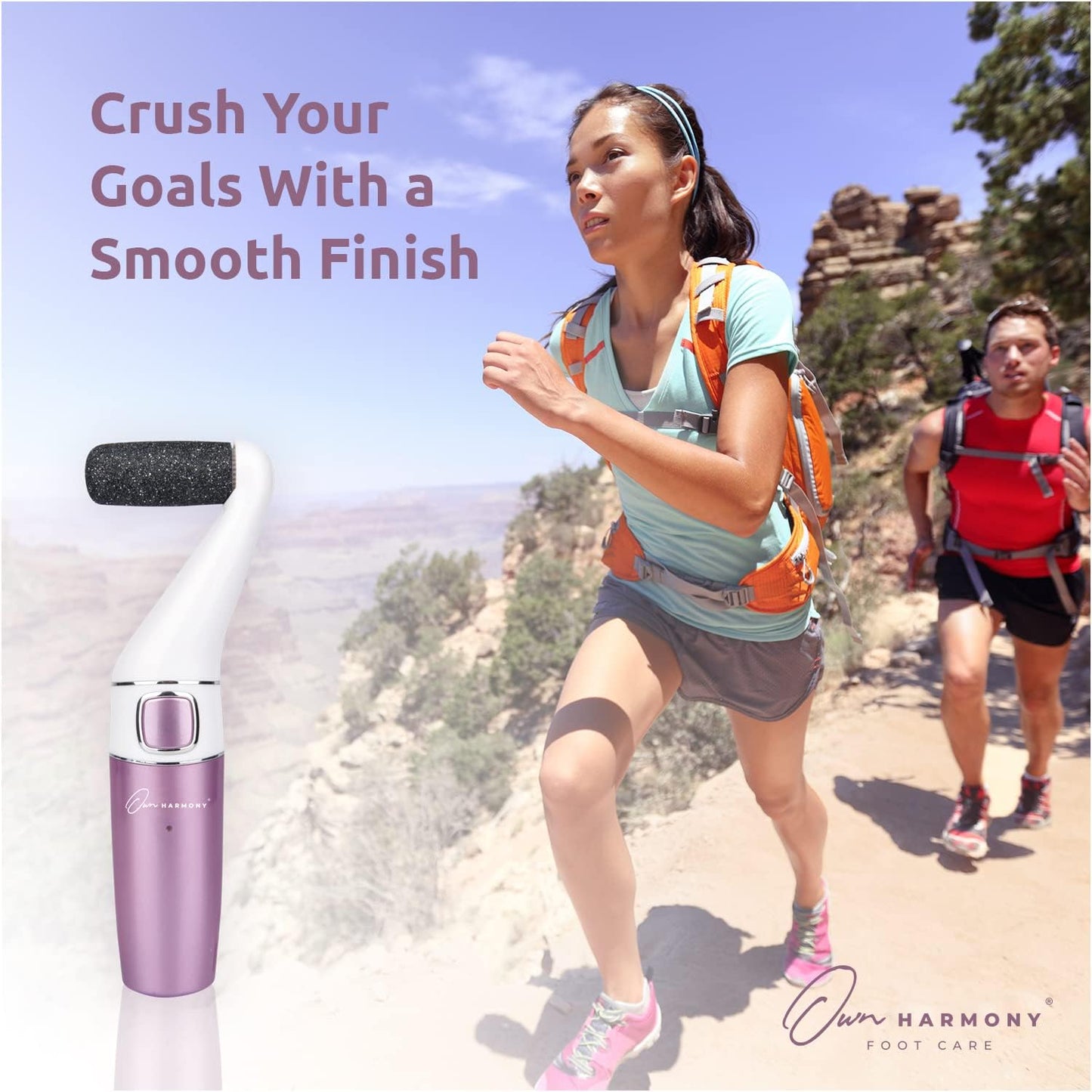 Electric Callus Remover for Feet: Professional Foot Care for Women by Own Harmony - Rechargeable Pedicure Tools - Electronic Foot File Pedi Sander - Best for Hard, Dry, Dead, Cracked Skin (3 Rollers)