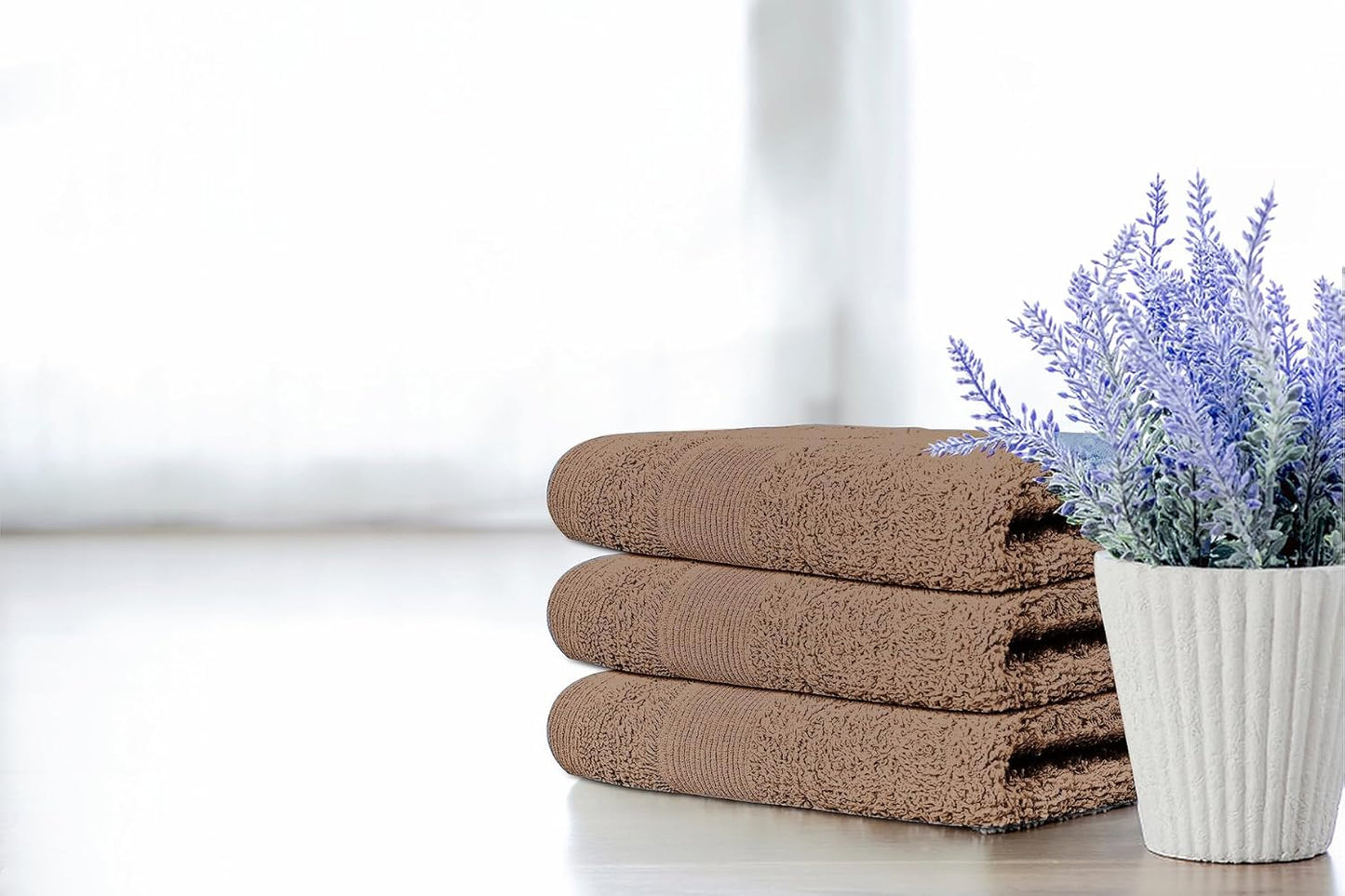 Premium Wash Cloths Pack of 12 (13" x 13") 100% Ring Spun Cotton | Luxury Washcloths | Ultra Soft Face Towels | Highly Absorbent Wash Cloths for face (Taupe)