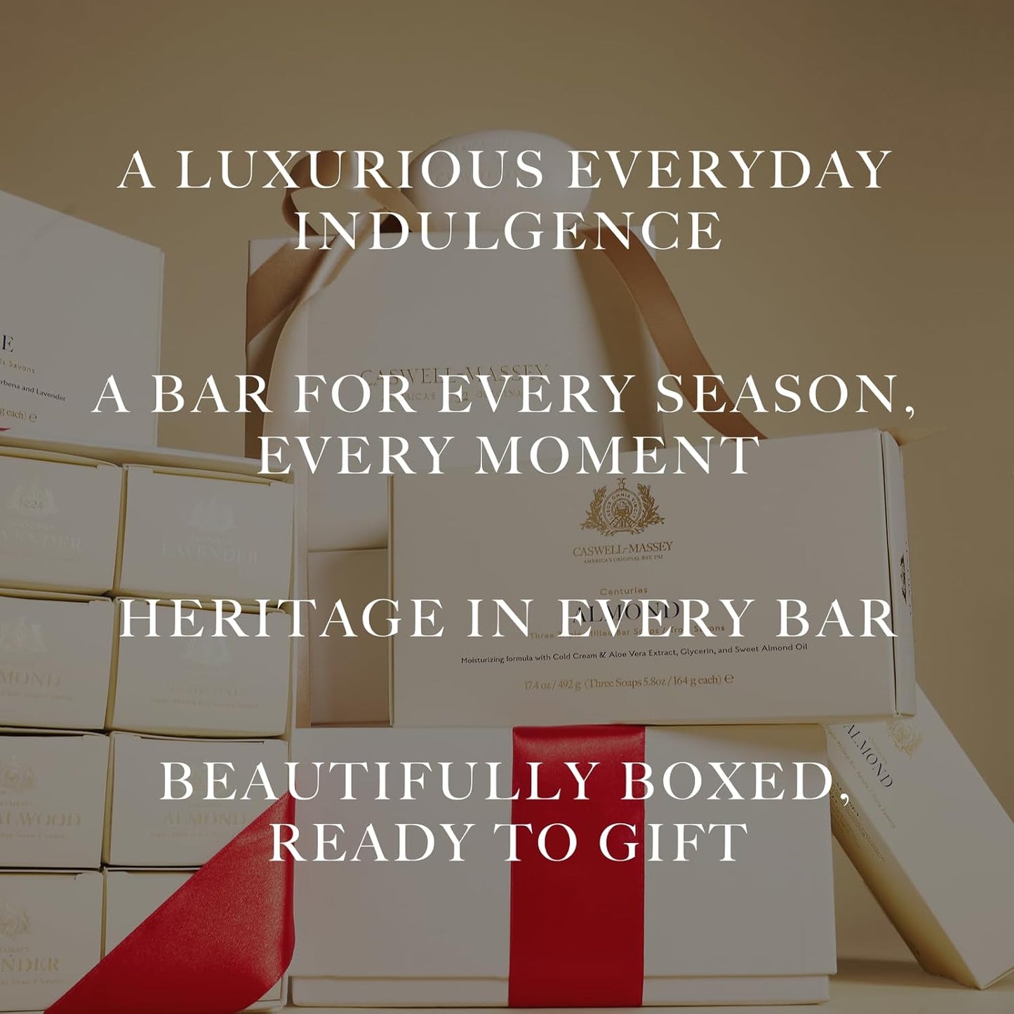 Caswell-Massey Men’s Bar Soap Gift Set - 2571, Woodgrain & Sandalwood - Moisturizing Triple-Milled Body Wash Bars for All Skin Types, Plant-Based & Essential Oils Formula, Made in USA, 3 x 5.8 oz