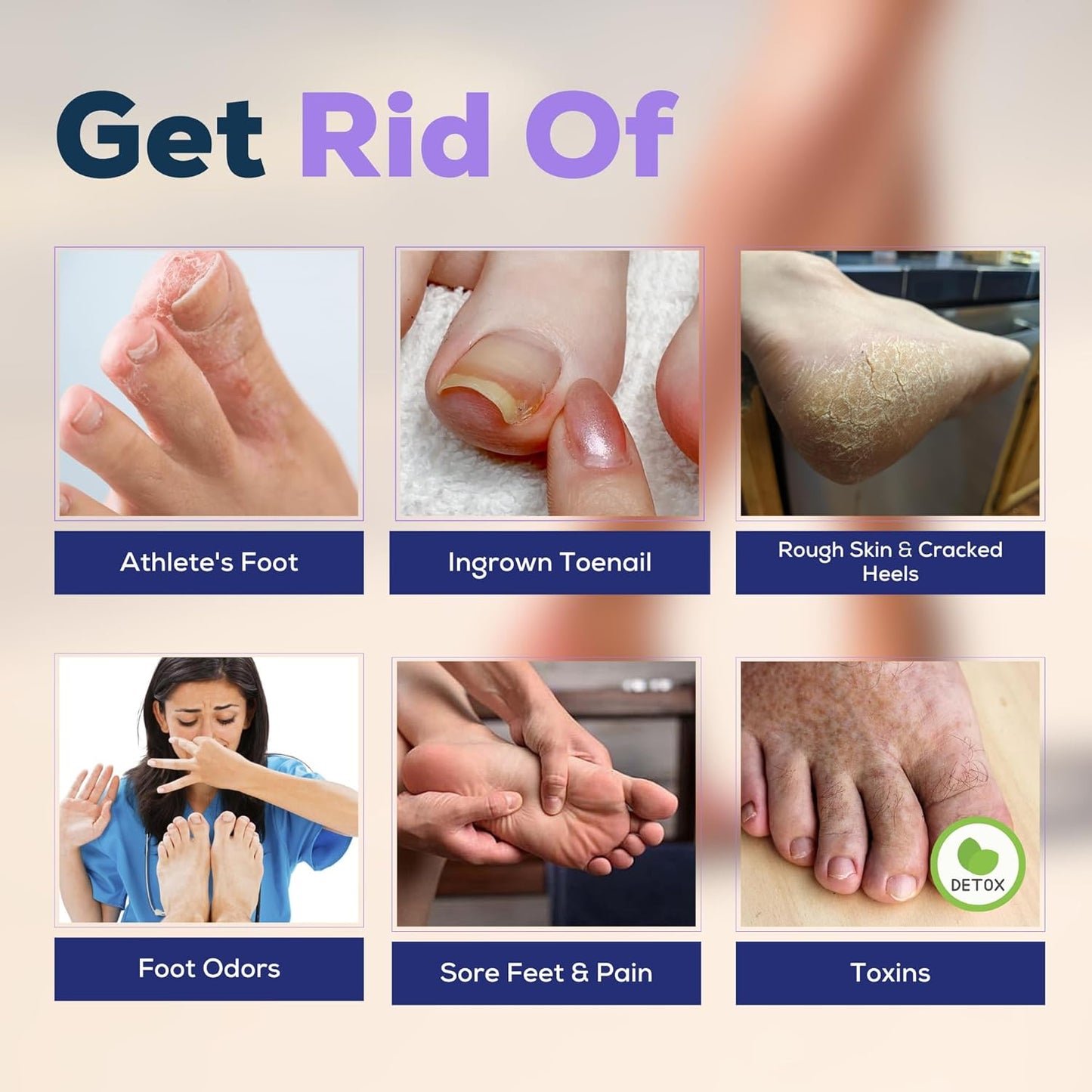 FOOT CURE Premium Epsom Salt Foot Soak - Tea Tree Oil Foot Soak for Athletes - Relaxing Foot Bath with Fungal Support - Foot Soaking Salts & Oils - Soothing for Tired Feet & Calluses (Pack of 4)