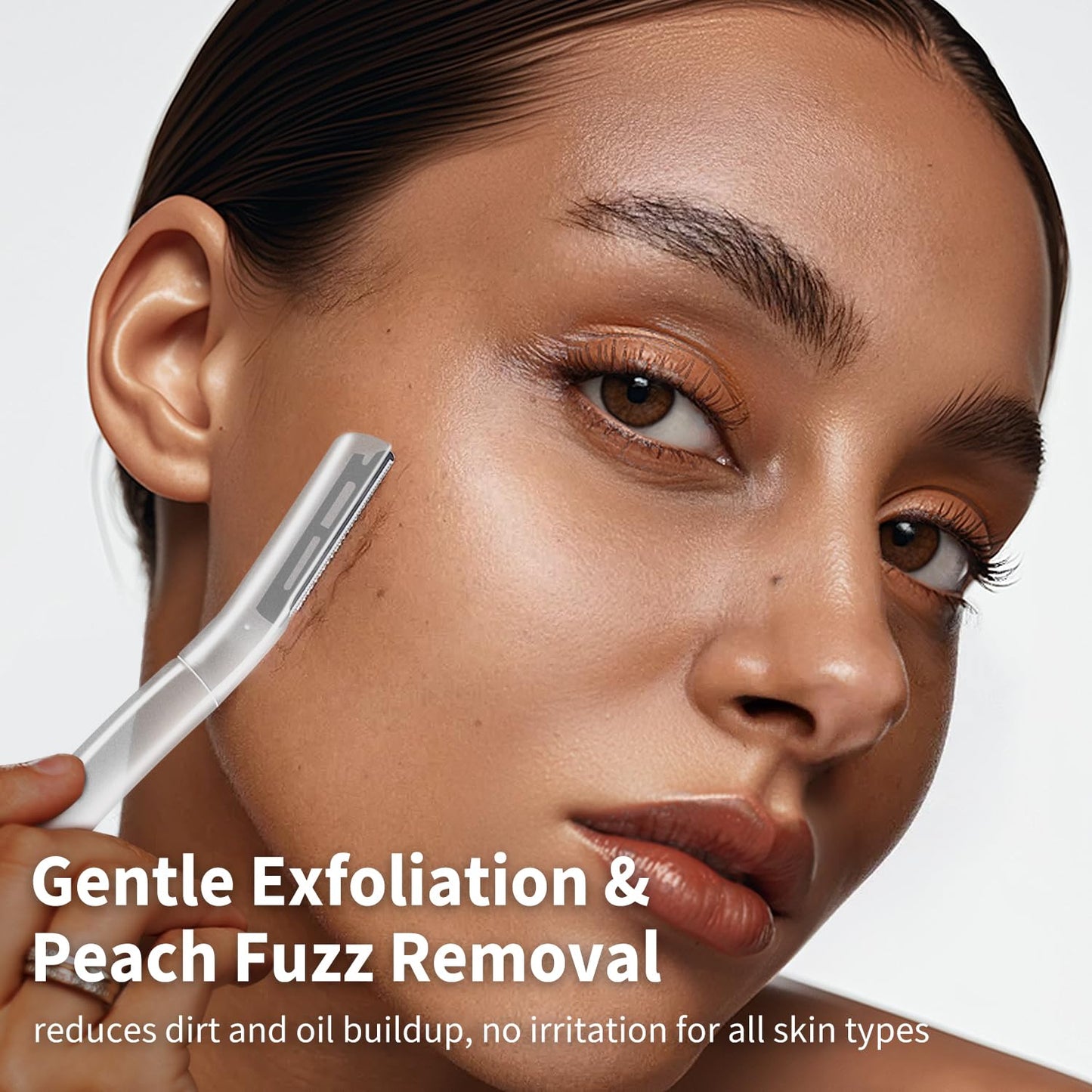 Dermaplane Razor for Women Face, Precision Face Razors for Women, Gentle Exfoliation Microblades for Sensitive Skin, Peach Fuzz Remover, Perfectly Shape Brows