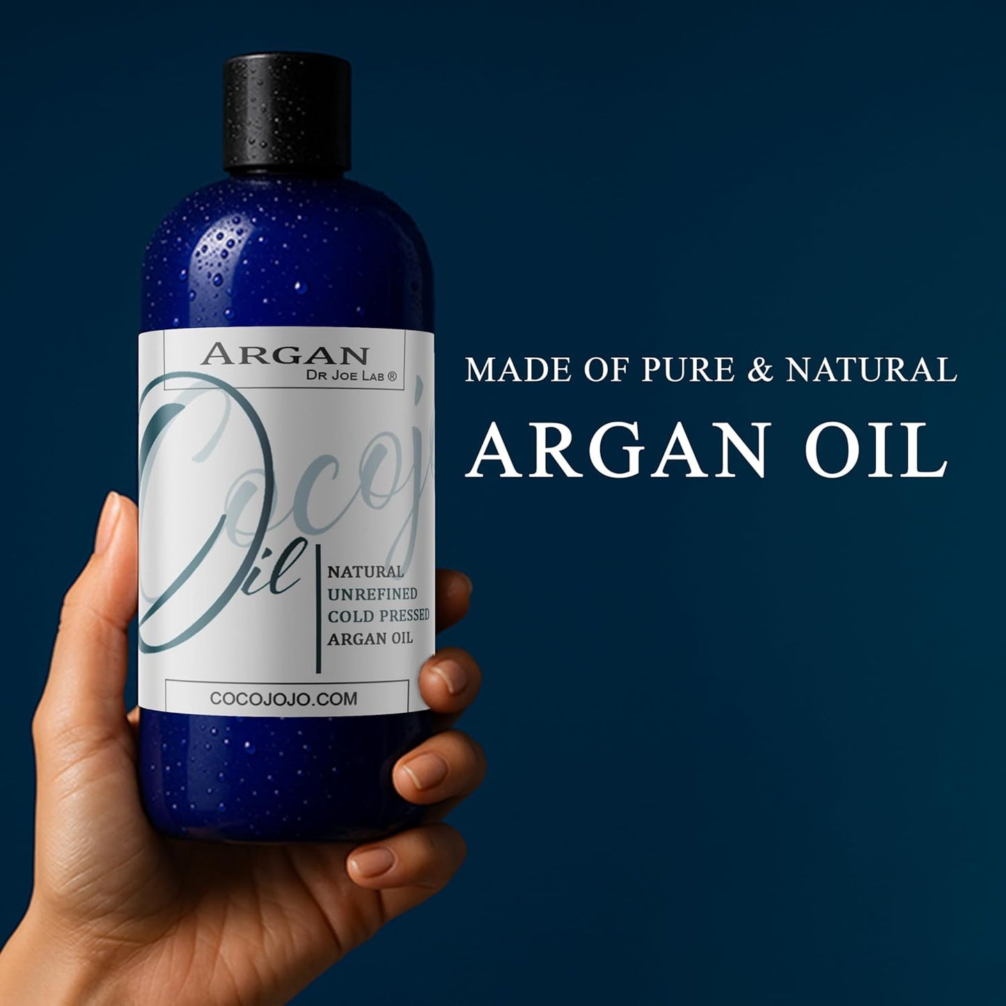 Argan Oil -Cold Pressed 16 oz Pure Natural Extra Virgin Unrefined Argan Moroccan Marrakesh Oil Moisturizer Hair Face Lips Body Scalp Skin Hair