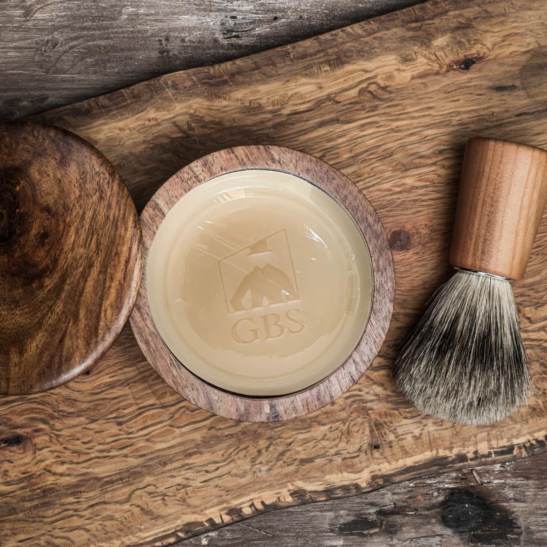 Men’s Shaving Soap Set - 3 Pack Natural Fragrance Free Shave Bars with Shea Butter for Sensitive Skin, Rich Lather, Razor Burn Relief