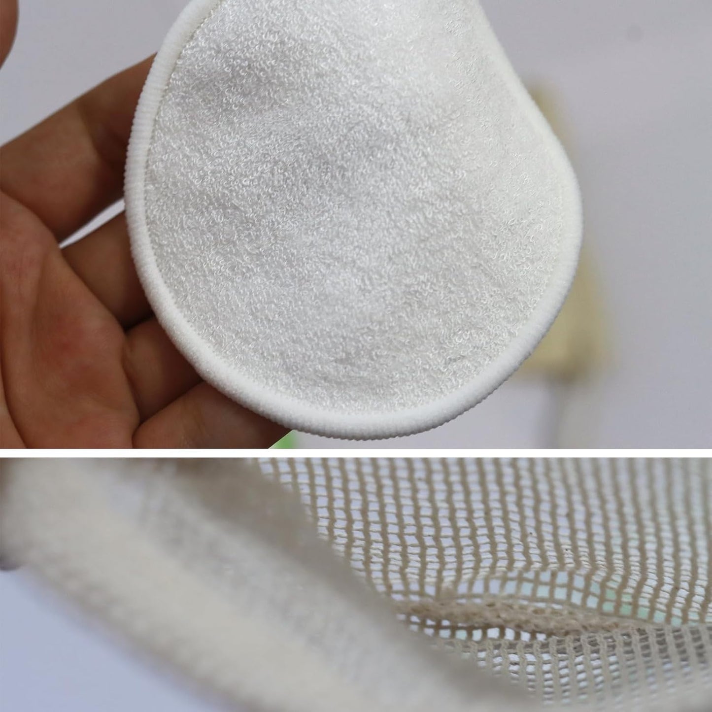 Reusable Makeup Remover Pads, Eco-Friendly Bamboo Cotton Rounds Face Pads, Facial Cleansing Cotton Rounds with Washable Mesh Pouch, 4 Count