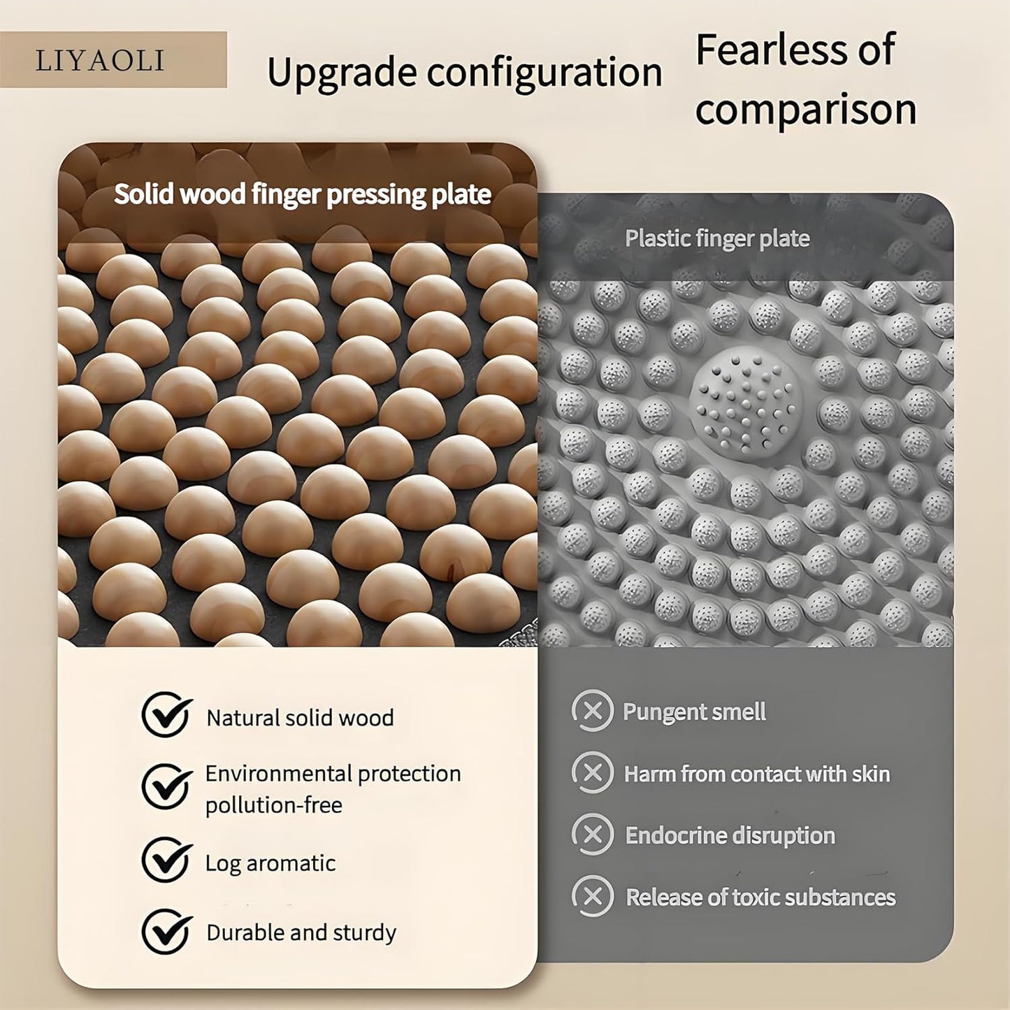 Wood Foot Massager Mat - Portable Acupressure Pad for Pain Relief, Foldable Pressure Point Relief Tool, Home Spa Therapy Foot Massage Board, Ideal Gift for Seniors