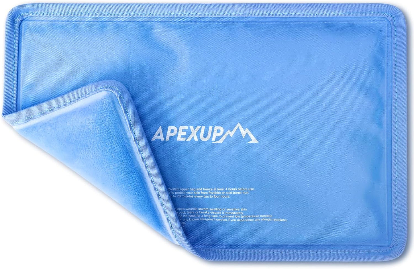 APEXUP Gel Ice Packs for Injuries Reusable, Flexible Double Sided Cold Packs for Injuries, Ice Pack for Knee, Shoulder, Back, Hip, Leg, Arm (Blue, S, 1PK)