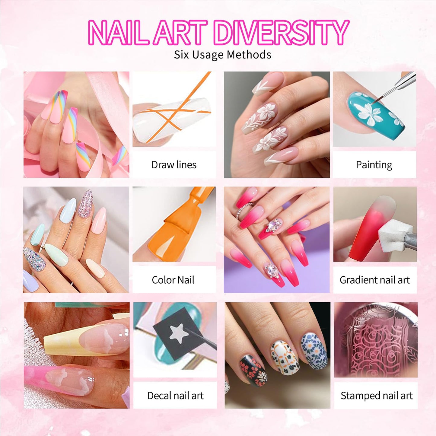 Finger Secret 4 Colors Set Ombre Pat Gel Nail Polish,Sponge Patting Gradient Painting Gel for Nail Art DIY can be Painted,Flower Painted in Salon or Home Use