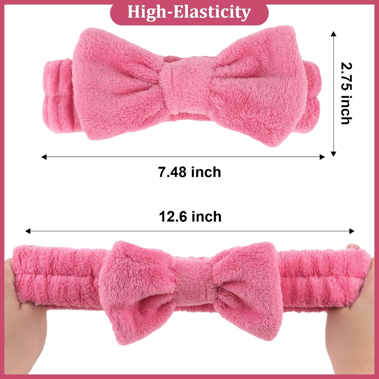 Ondder Spa Headbands Set for Women - 8 Pcs Terry Cloth Fuzzy Headbands for Skincare, Makeup Application, Face Washing and Hair Care