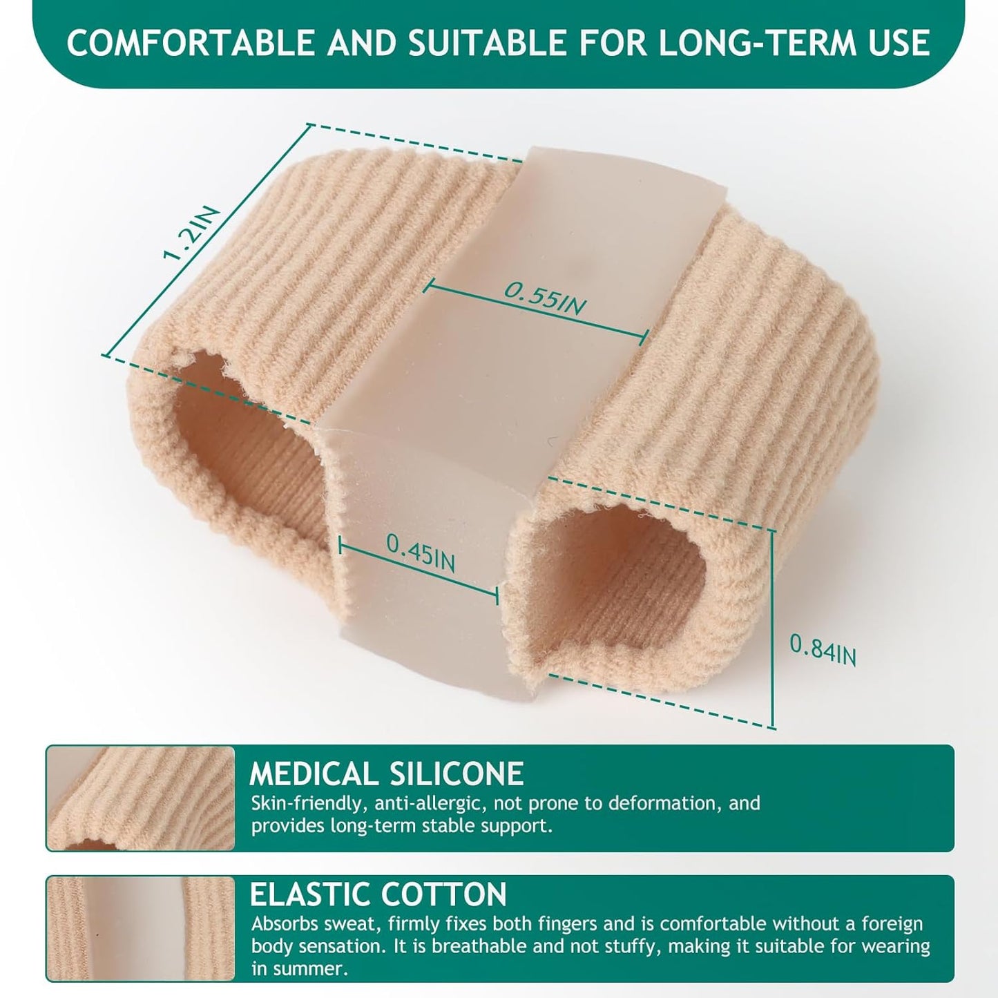 Bunion Corrector for Women Big Toe, Silicone Toe Separators for Women, Spacers Bunion Correctors for Overlapping Toes, Hammer Toes Straightener Alignment Relieve Foot Pain