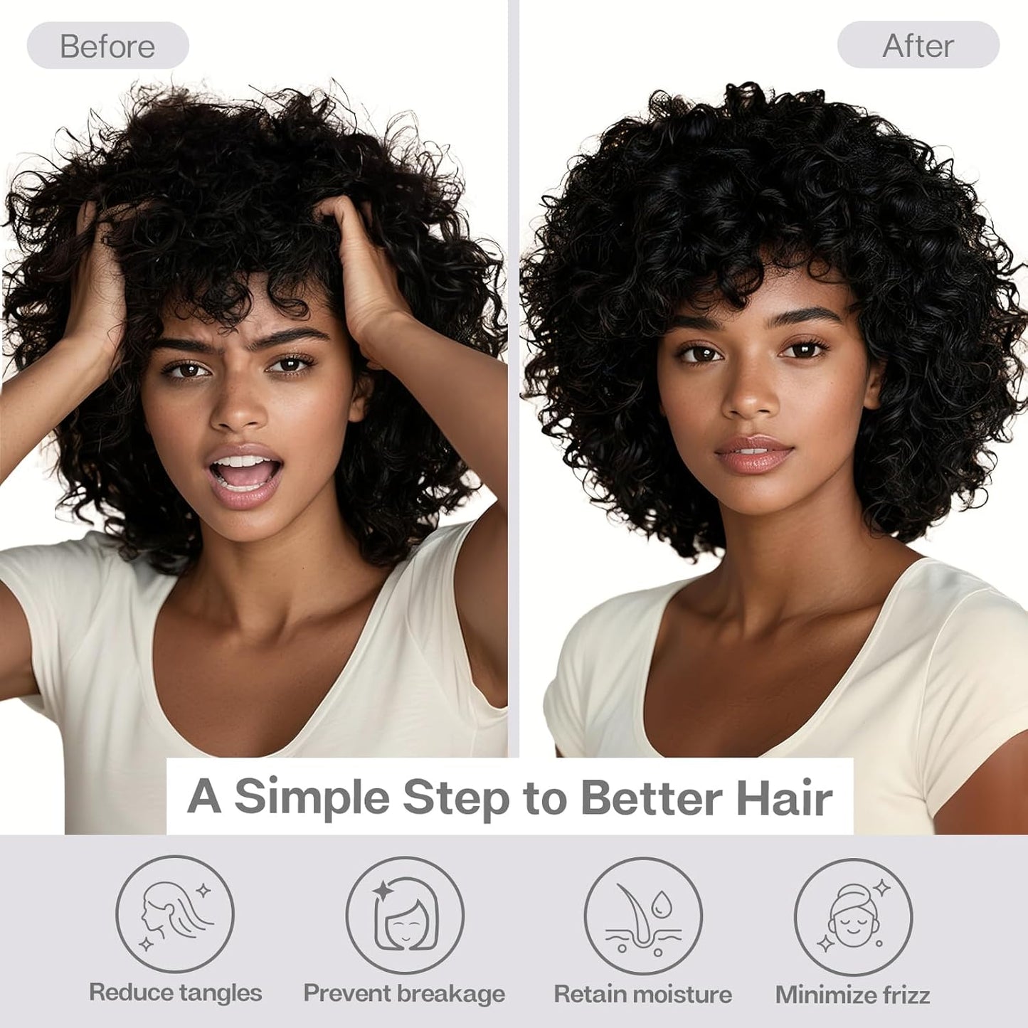 MR&HM Satin Body Pillow Cover, Soft and Breathable Body Pillow Case with Envelope Closure, Cooling and Silky Long Pillowcase for Hair and Skin,Grey (20x54, White)