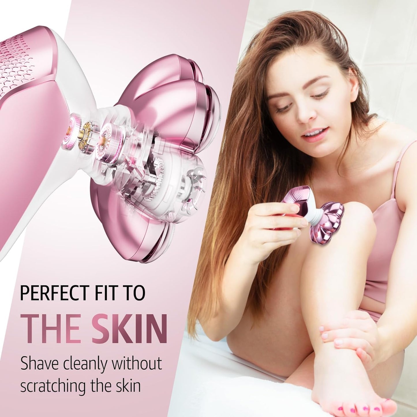 SHPAVVER Electric Razors for Women Legs: Rechargeable Body Shaver - Waterproof Wet Dry Hair Remover - Trimmer for Lady Face Underarms Pubic